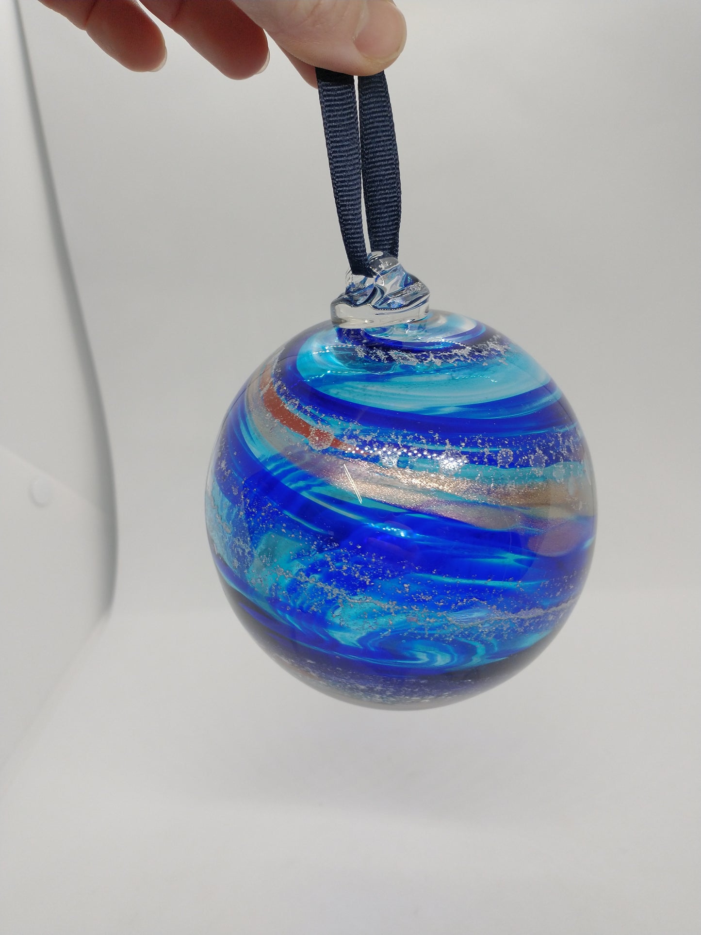 SMALL Ornament suncatcher Glass Memorials Hand Blown Glass Memories Cremation Memorials Ashes