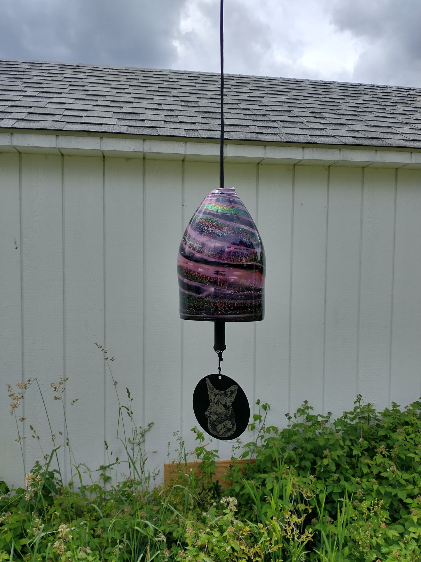 Glass memorial wind chime hand blown glass