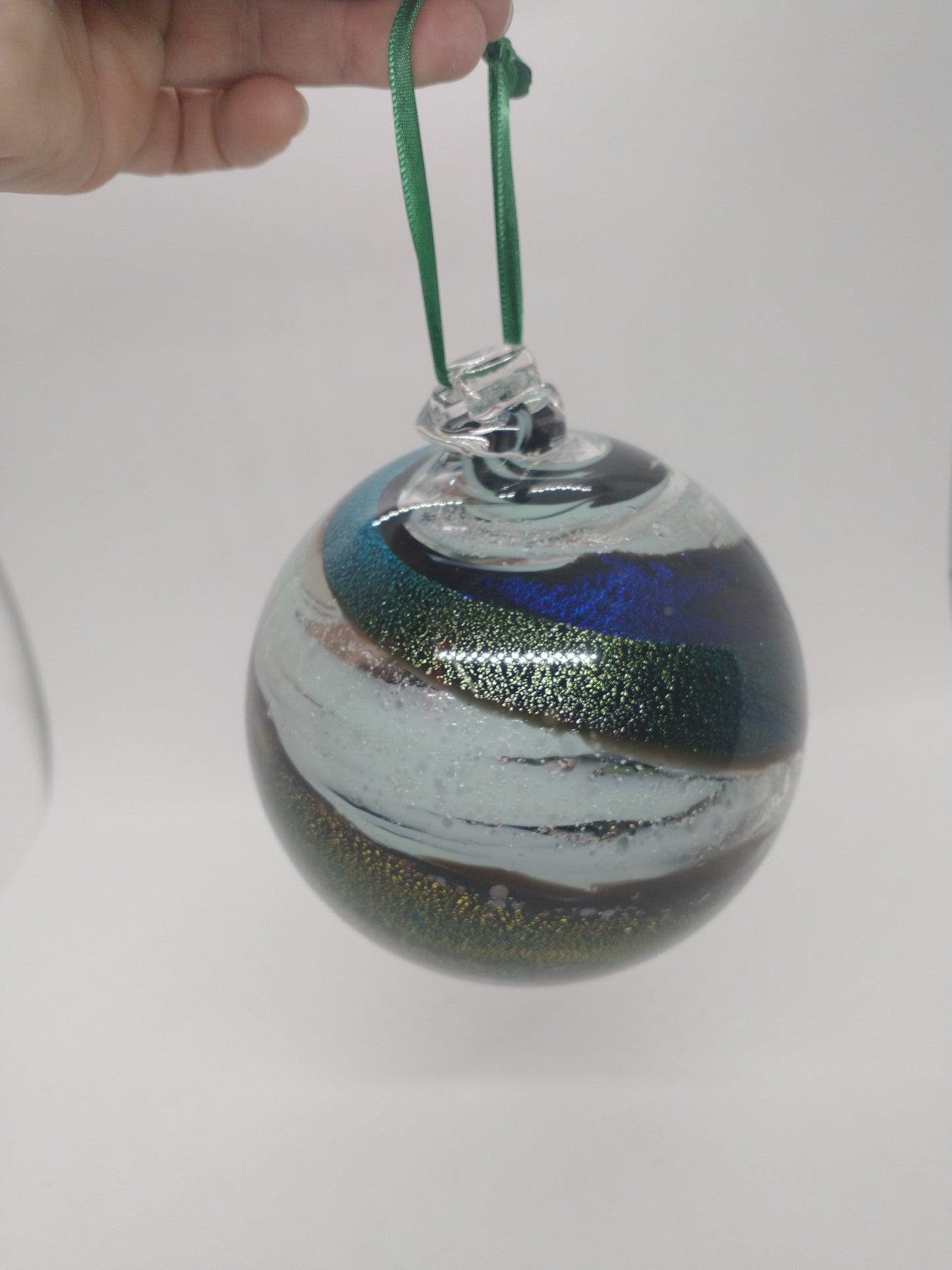 SMALL Ornament suncatcher Glass Memorials Hand Blown Glass Memories Cremation Memorials Ashes