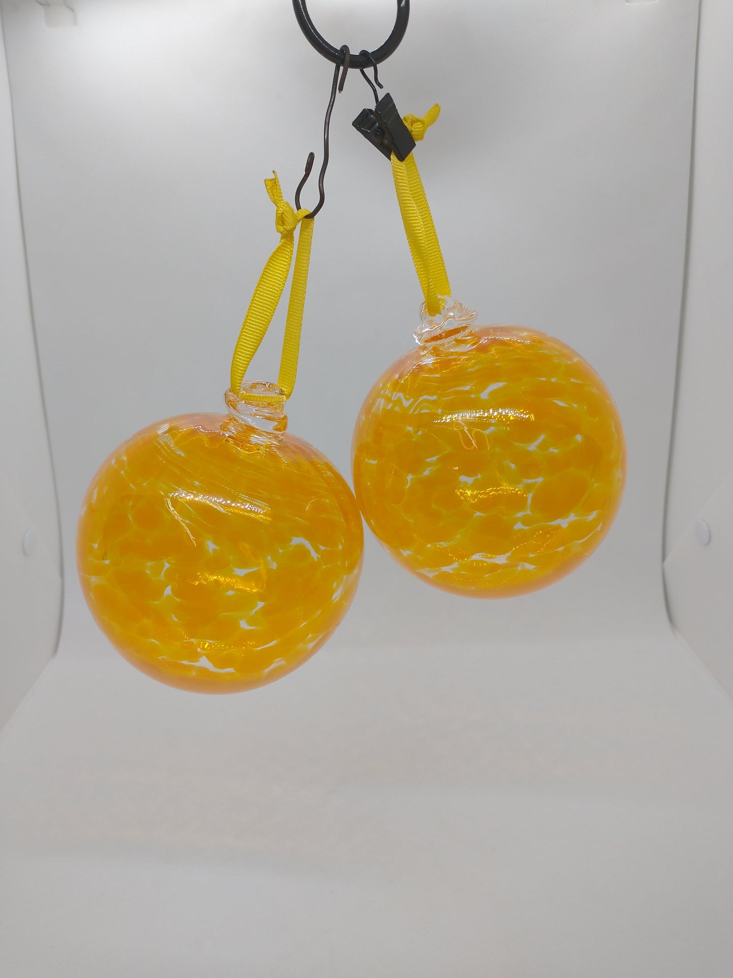 November Citrine Birthstone Ornaments Hand Blown Glass Ornament suncatcher Garden Ball home decor