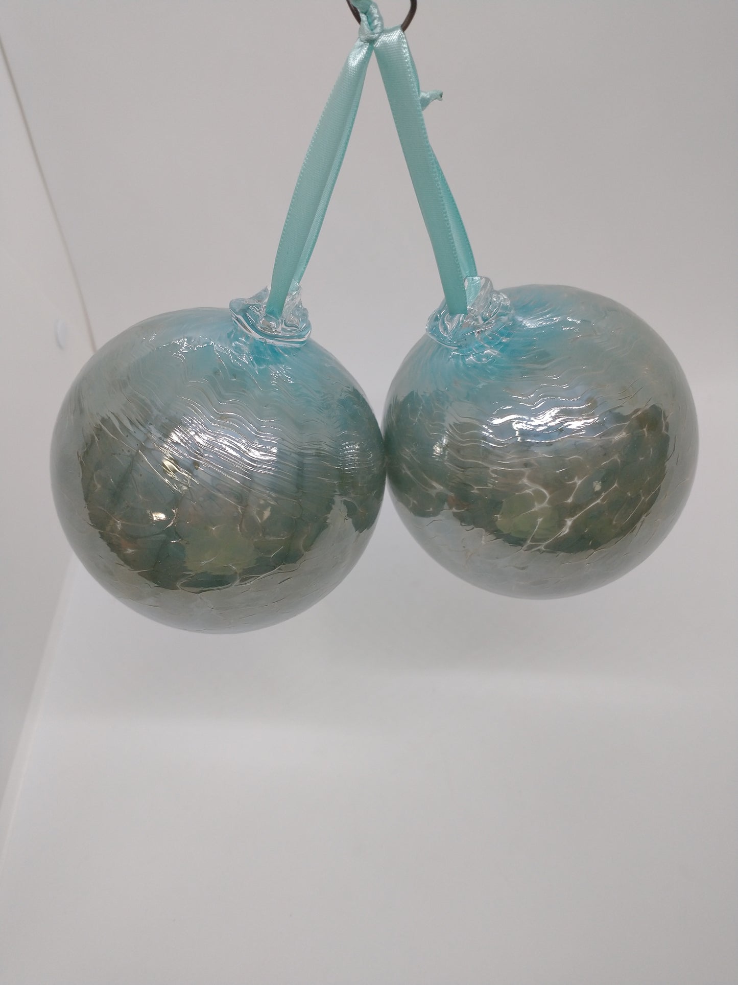 December Blue Topaz Birthstone Ornaments Hand Blown Glass Ornament suncatcher Garden Ball home decor