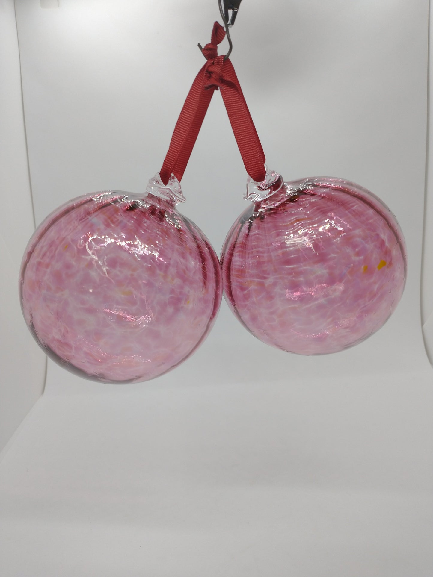 October Pink Opal Birthstone Ornaments Hand Blown Glass Ornament suncatcher Garden Ball home decor