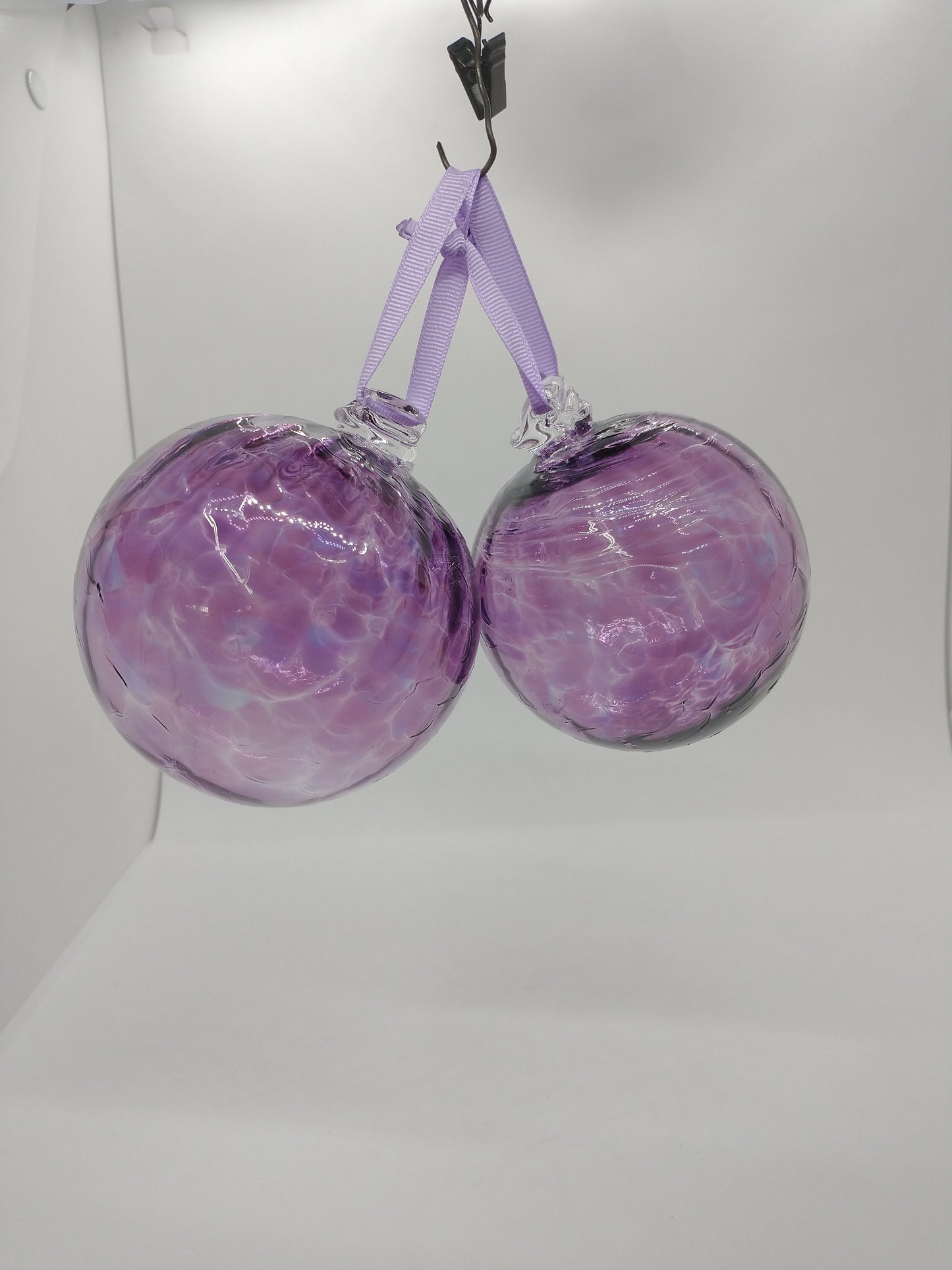 February Amethyst Birthstone Ornaments Hand Blown Glass Ornament suncatcher Garden Ball home decor