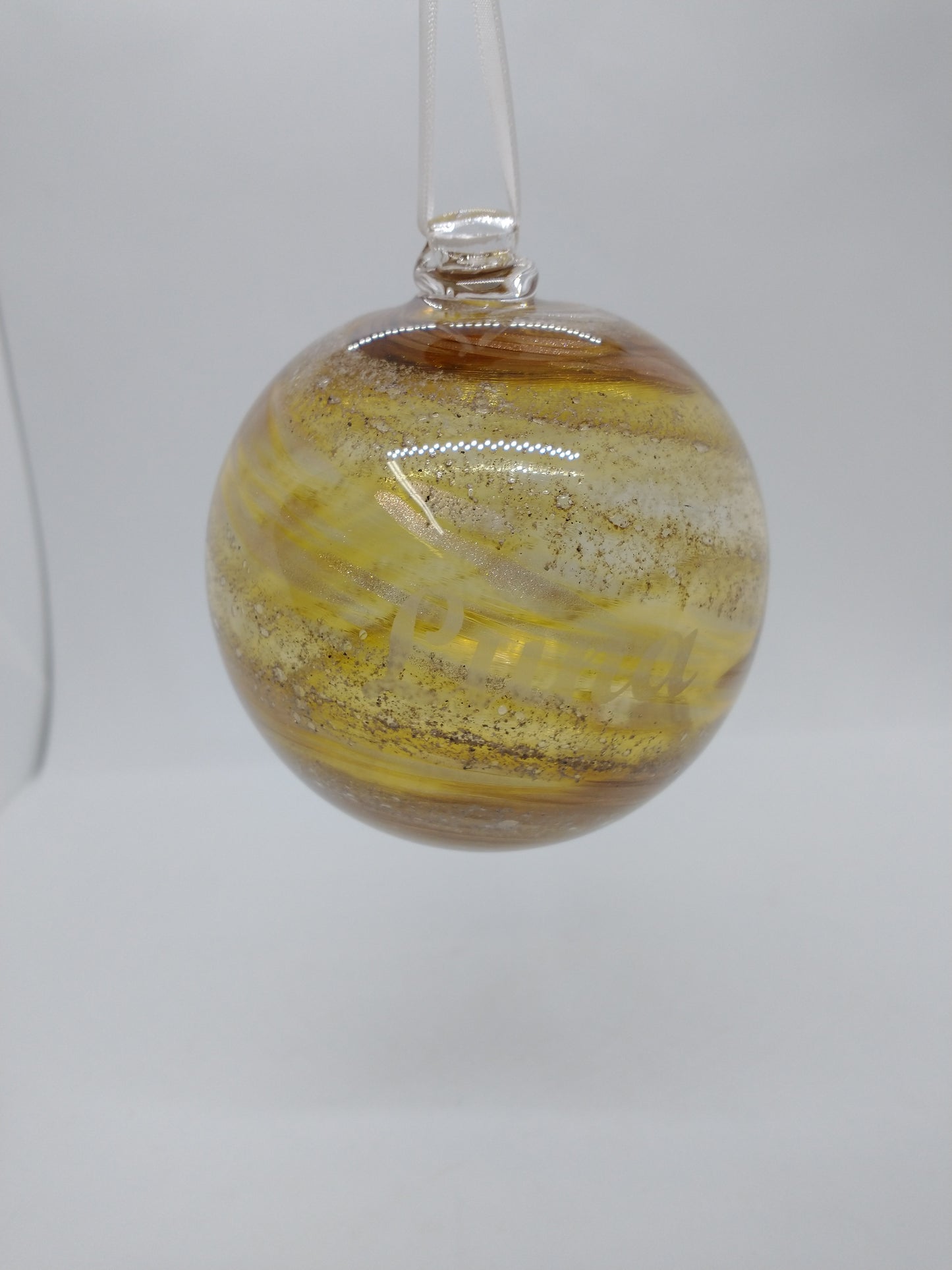 SMALL Ornament suncatcher Glass Memorials Hand Blown Glass Memories Cremation Memorials Ashes