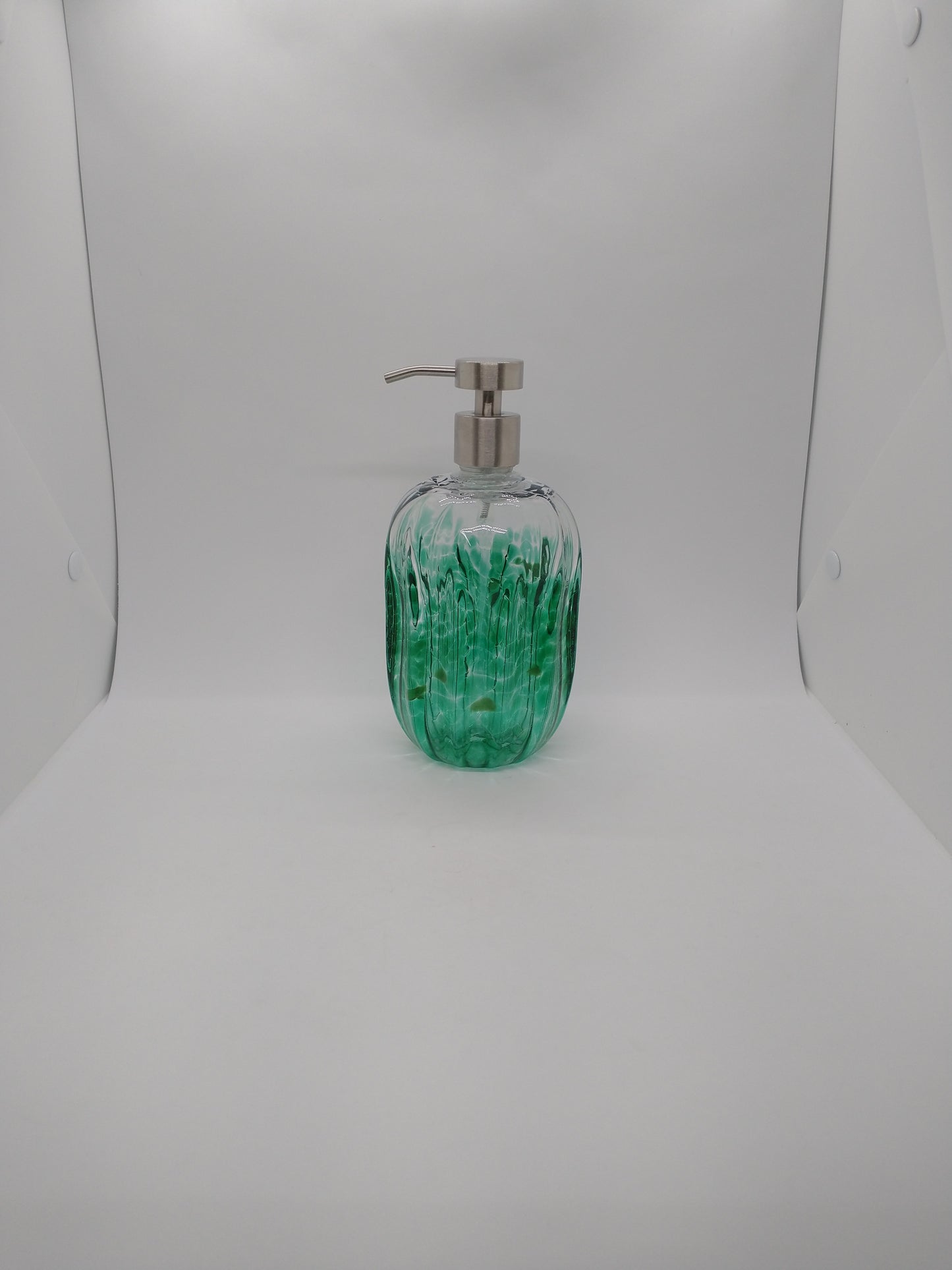 FOAMING Soap pump glass Soap dispenser hand blown glass soap pump dispenser kitchen bathroom liquid soap