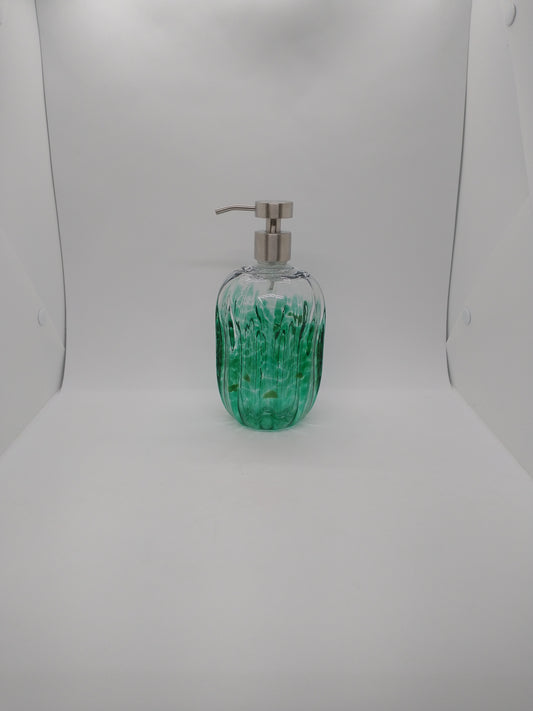 FOAMING Soap pump glass Soap dispenser hand blown glass soap pump dispenser kitchen bathroom liquid soap