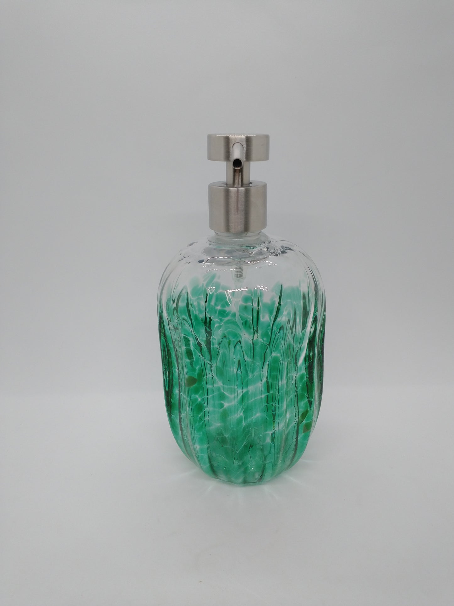 FOAMING Soap pump glass Soap dispenser hand blown glass soap pump dispenser kitchen bathroom liquid soap