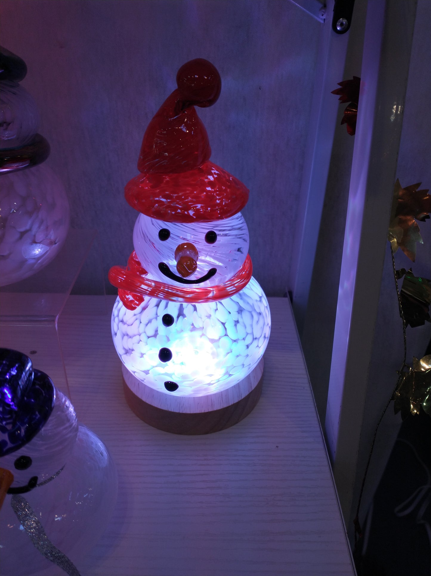 Glass Snowman frosty the snowman glass snowmen Hand Blown Glass Snowmen Decorative winter snowman Christmas snow decorative