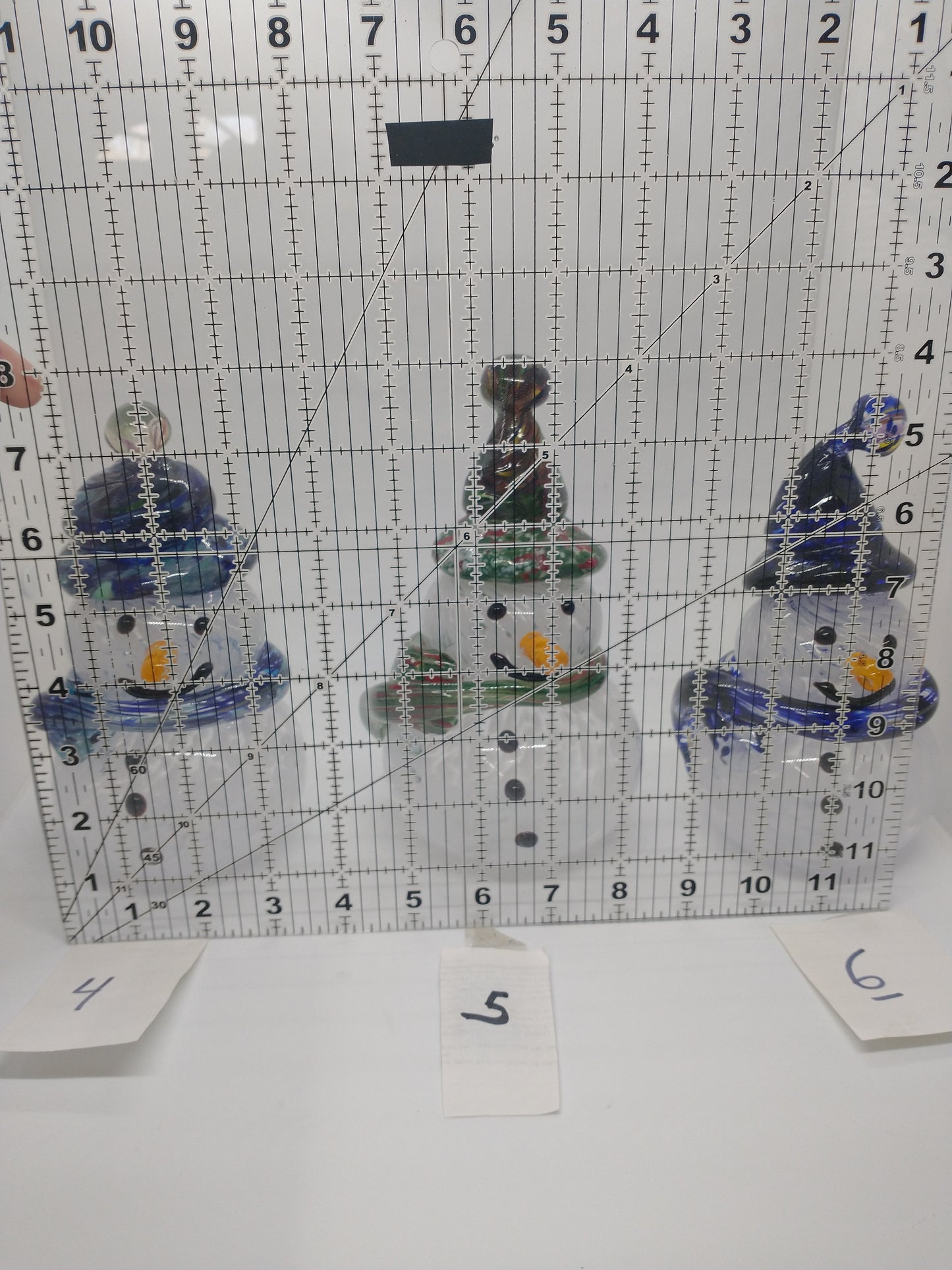 Glass Snowman frosty the snowman glass snowmen Hand Blown Glass Snowmen Decorative winter snowman Christmas snow decorative