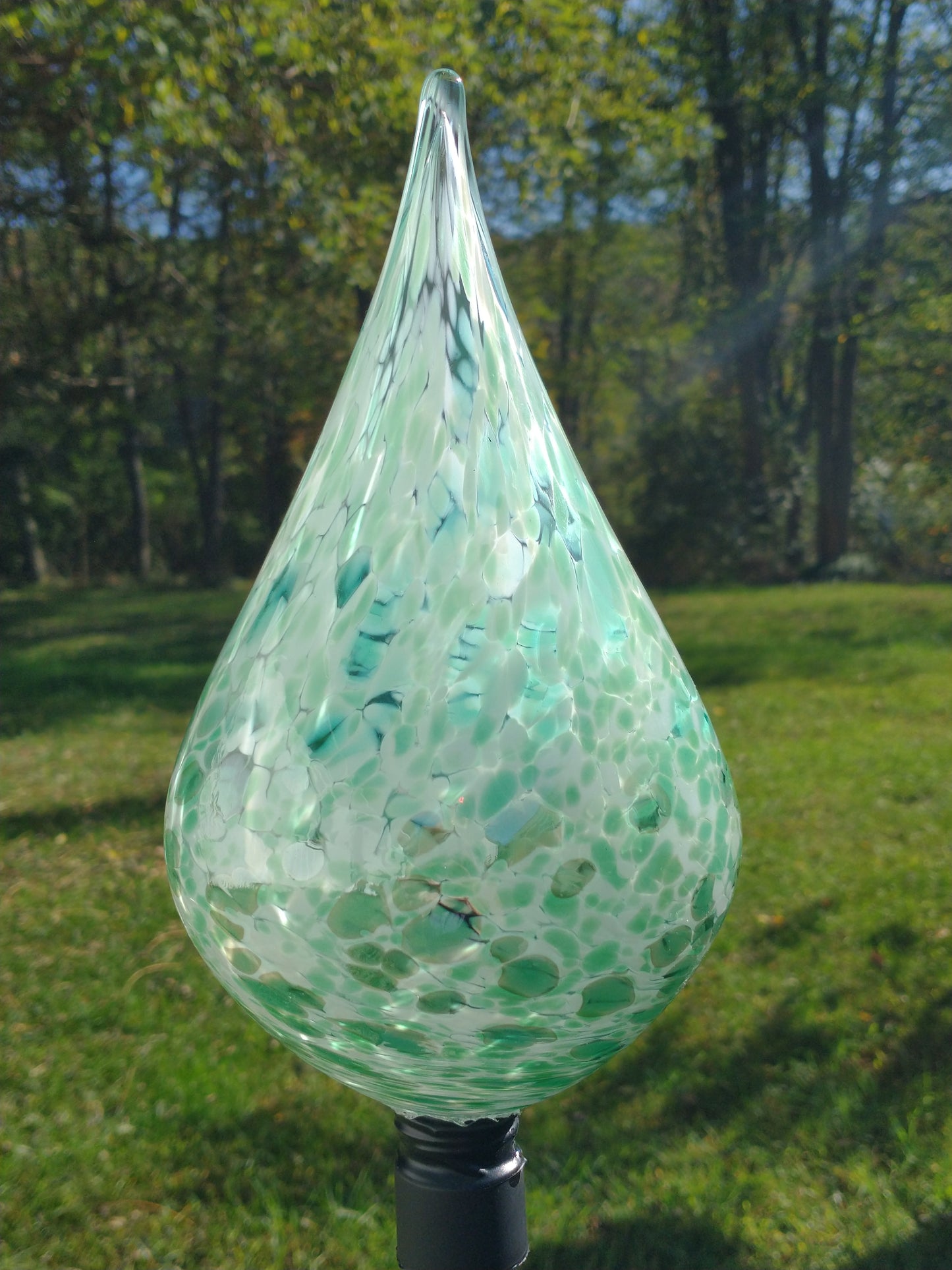 Color changing solar lights outdoor lights LED color changing glass solar lights hand blown glass Glass solar light