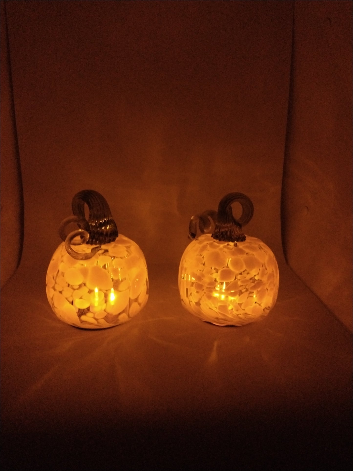 Single Light up Glass pumpkin Hand Blown Glass Pumpkin fall squash pumpkins the pumpkin store