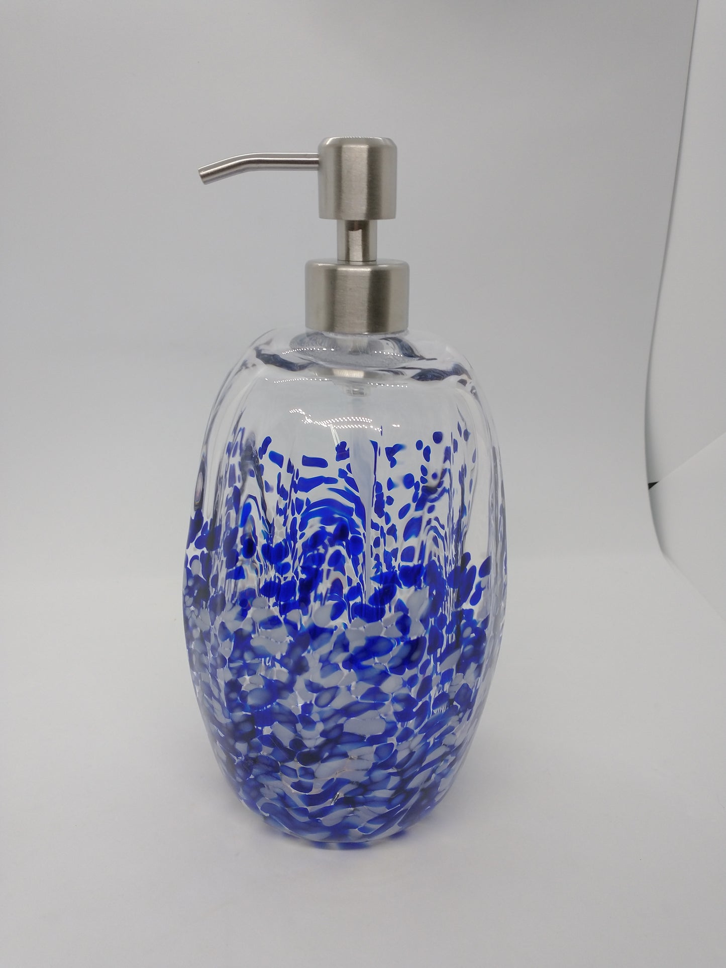 Glass Soap dispenser hand blown glass soap pump lotion dispenser kitchen bathroom liquid soap