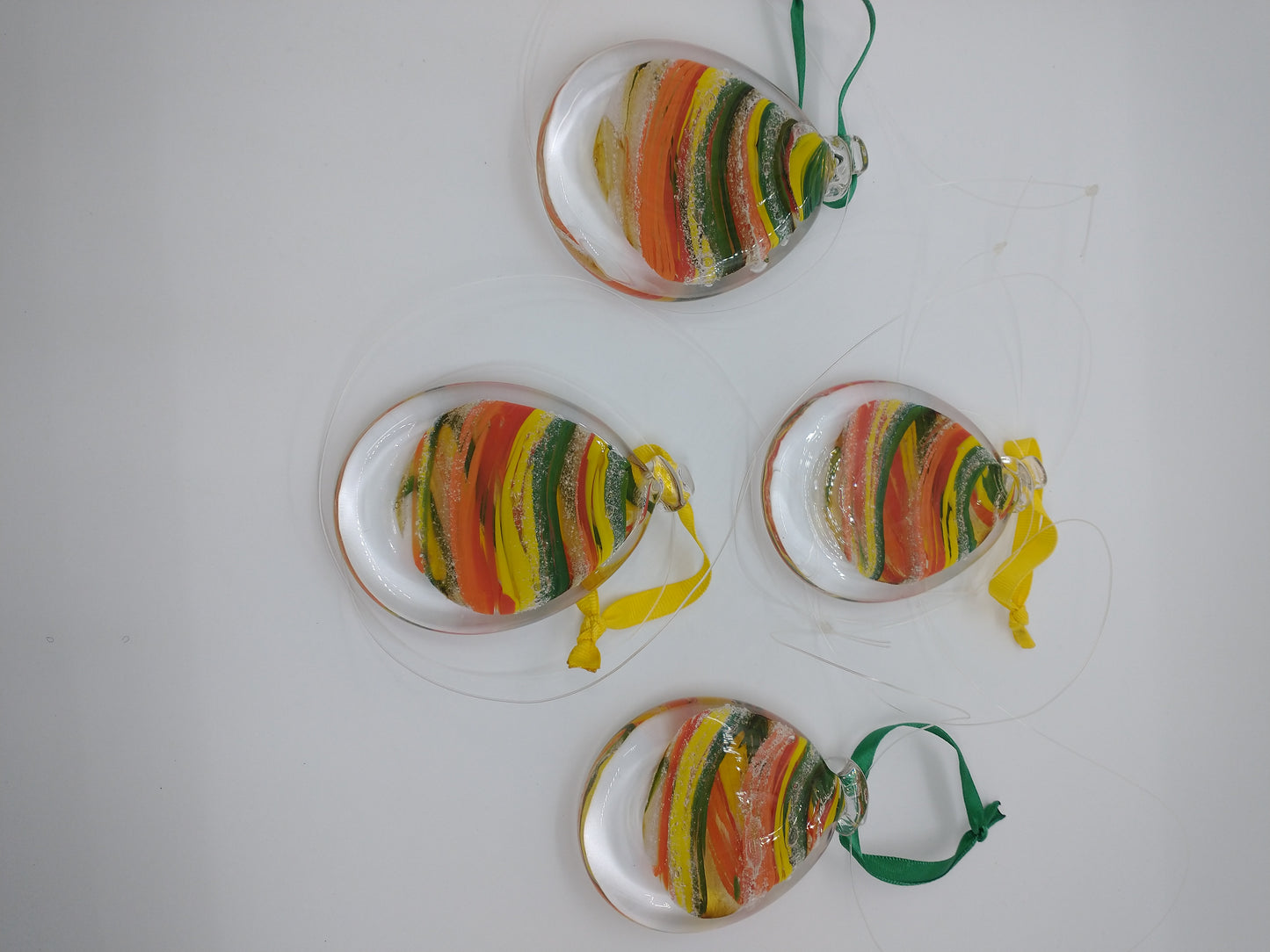 SMALL flat suncatcher Glass Memorials Hand Blown Glass Memories Cremation Memorials Ashes