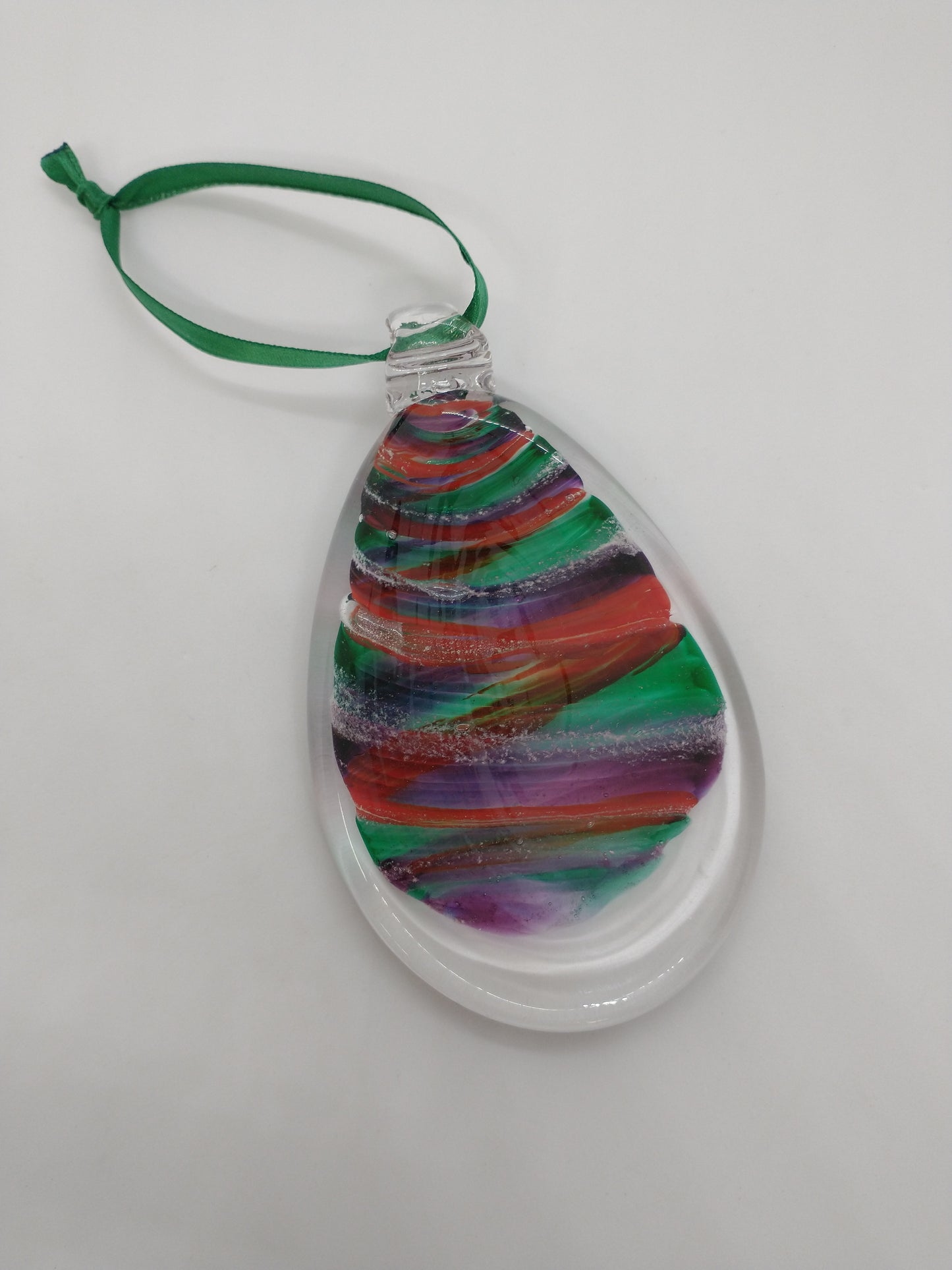 SMALL flat suncatcher Glass Memorials Hand Blown Glass Memories Cremation Memorials Ashes