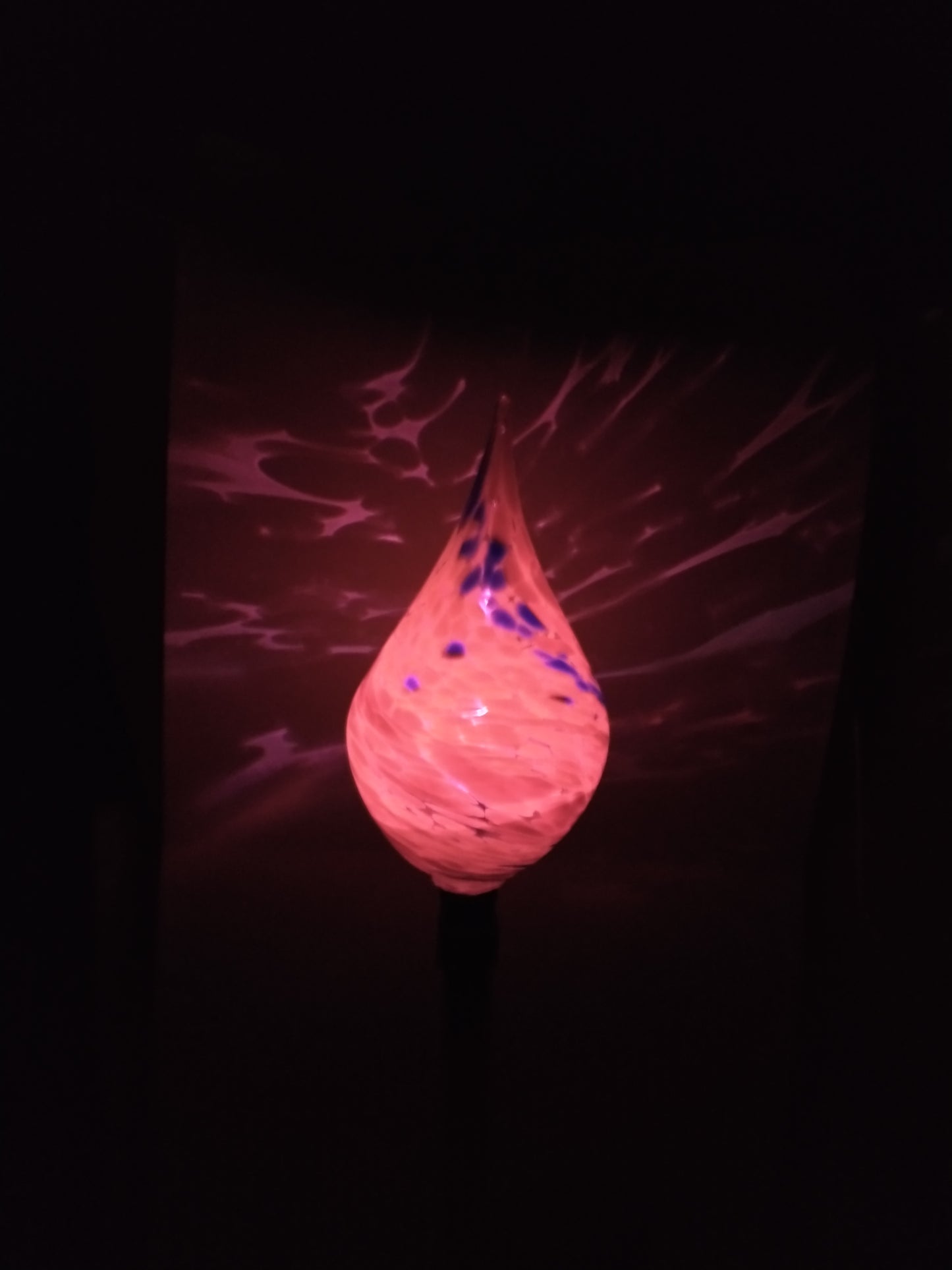 Color changing solar lights outdoor lights LED color changing glass solar lights hand blown glass Glass solar light