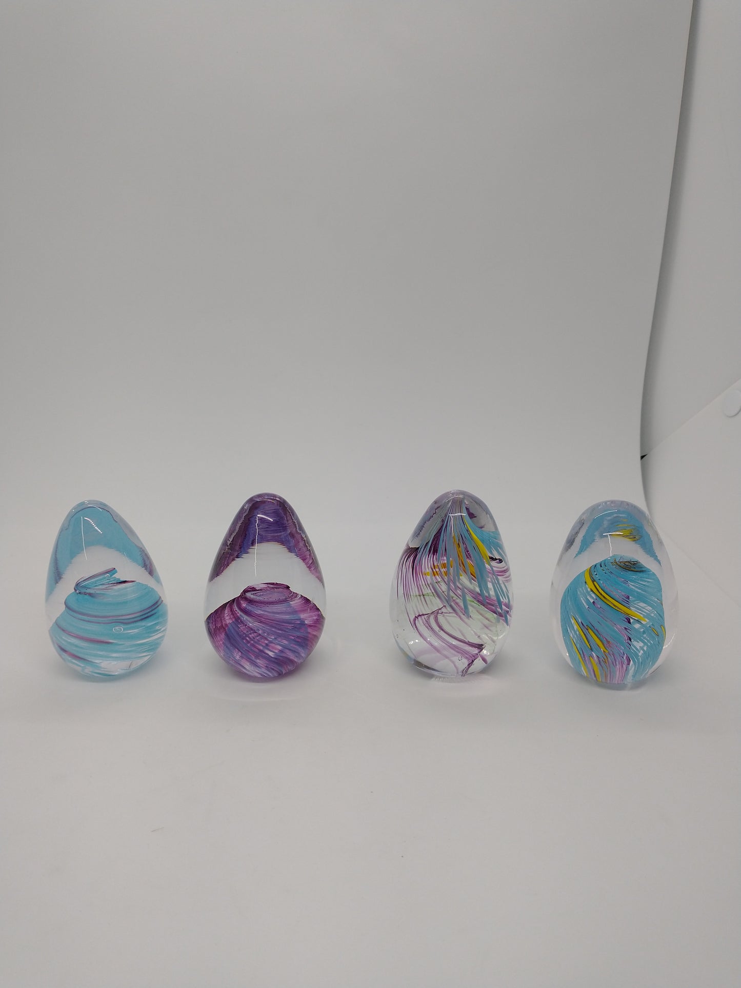 Easter egg TWO hand blown glass eggs