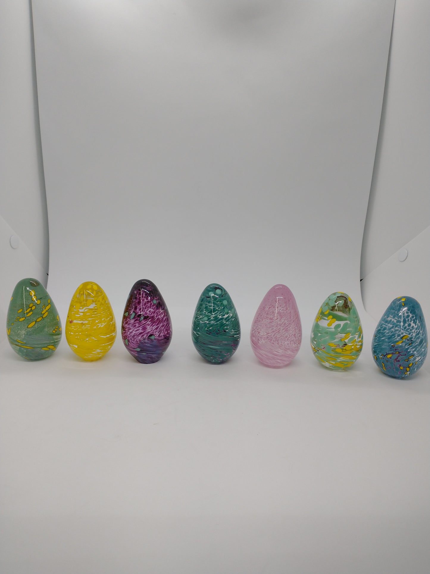 Easter egg TWO hand blown glass eggs