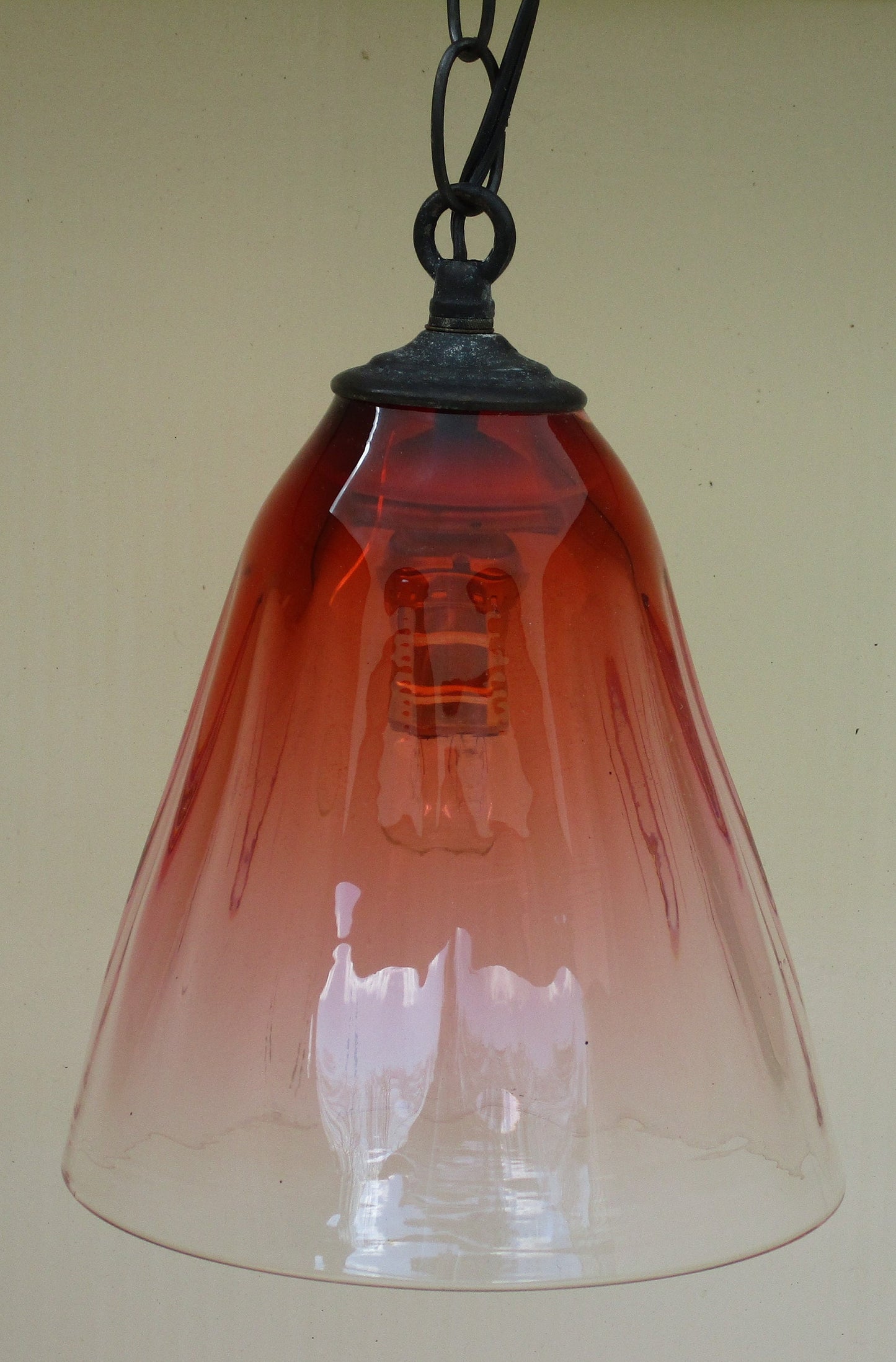 Hand Blown Glass Ruby Pendant light Glass pendant light swag light lighting