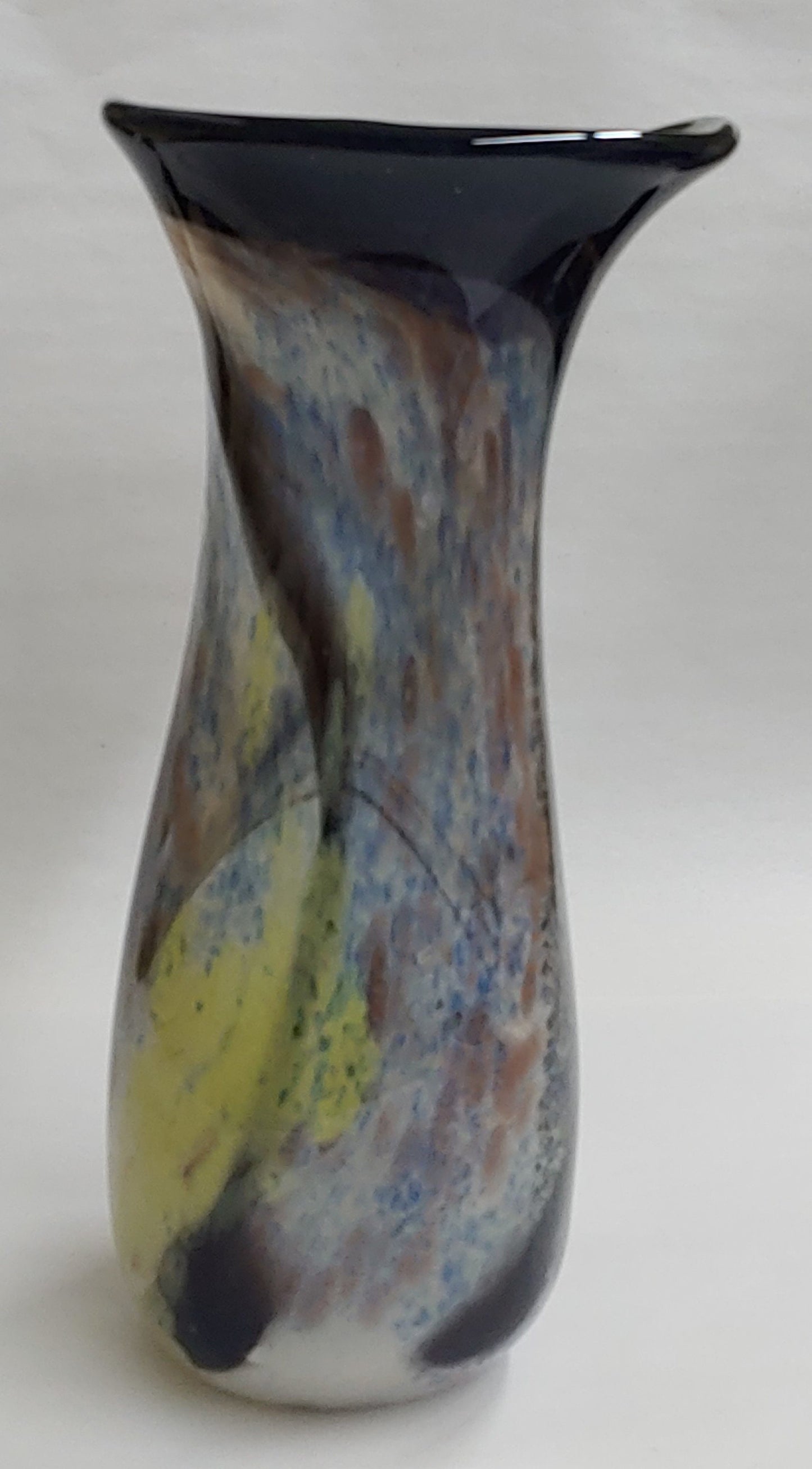 Tall Glass Vase Black Hand blown glass decorative Home Decor Flower Vase