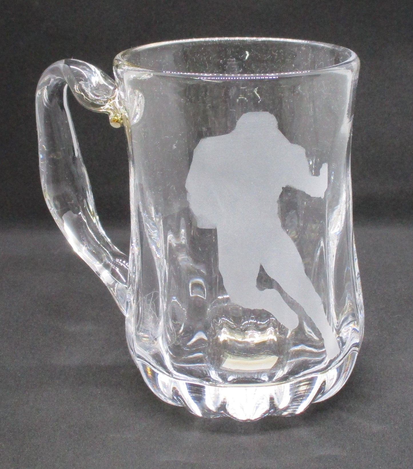 Hand Blown Glass Drinking Glasses Football Etched Glass Customize