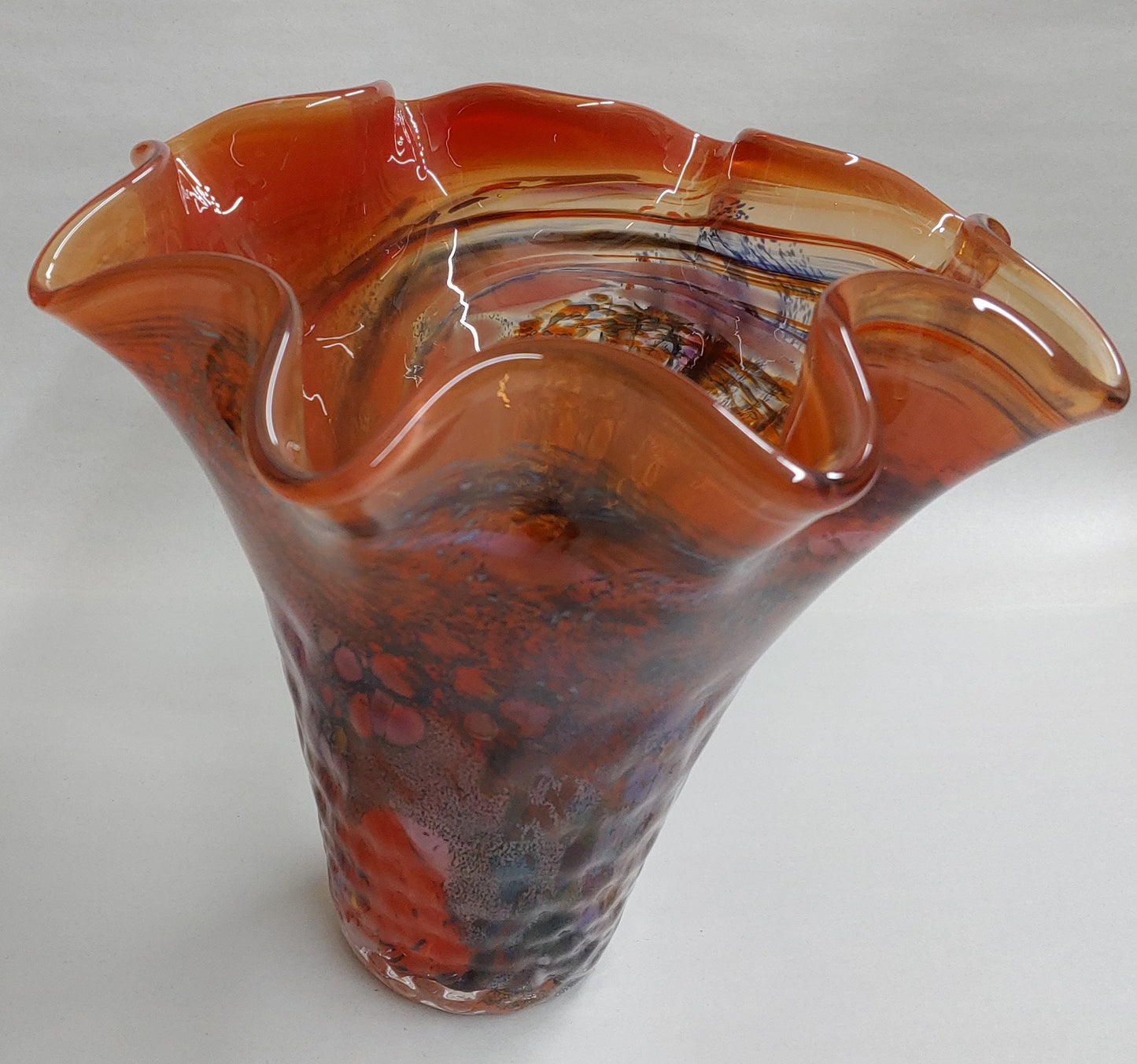 Red glass Vase Crystal Glass Vase Hand Blown Glass Home Decor Gift
