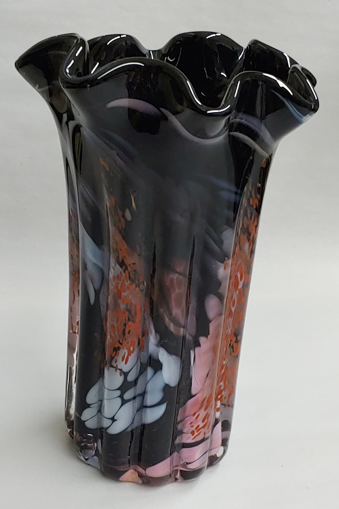 Glass Black Vase Hand Blown Glass Flower Vase Home Decor decorative