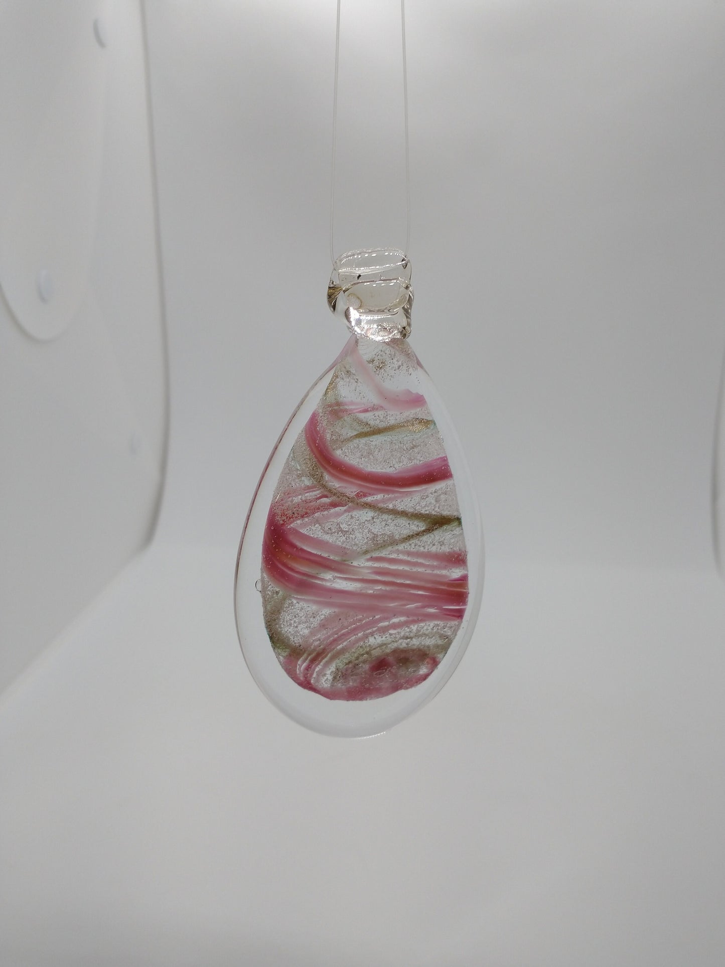 SMALL flat suncatcher Glass Memorials Hand Blown Glass Memories Cremation Memorials Ashes