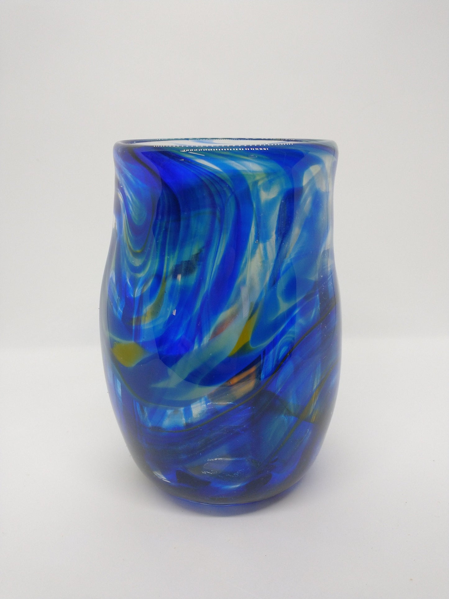 Blue Glass vase Small Glass Vase hand blown glass