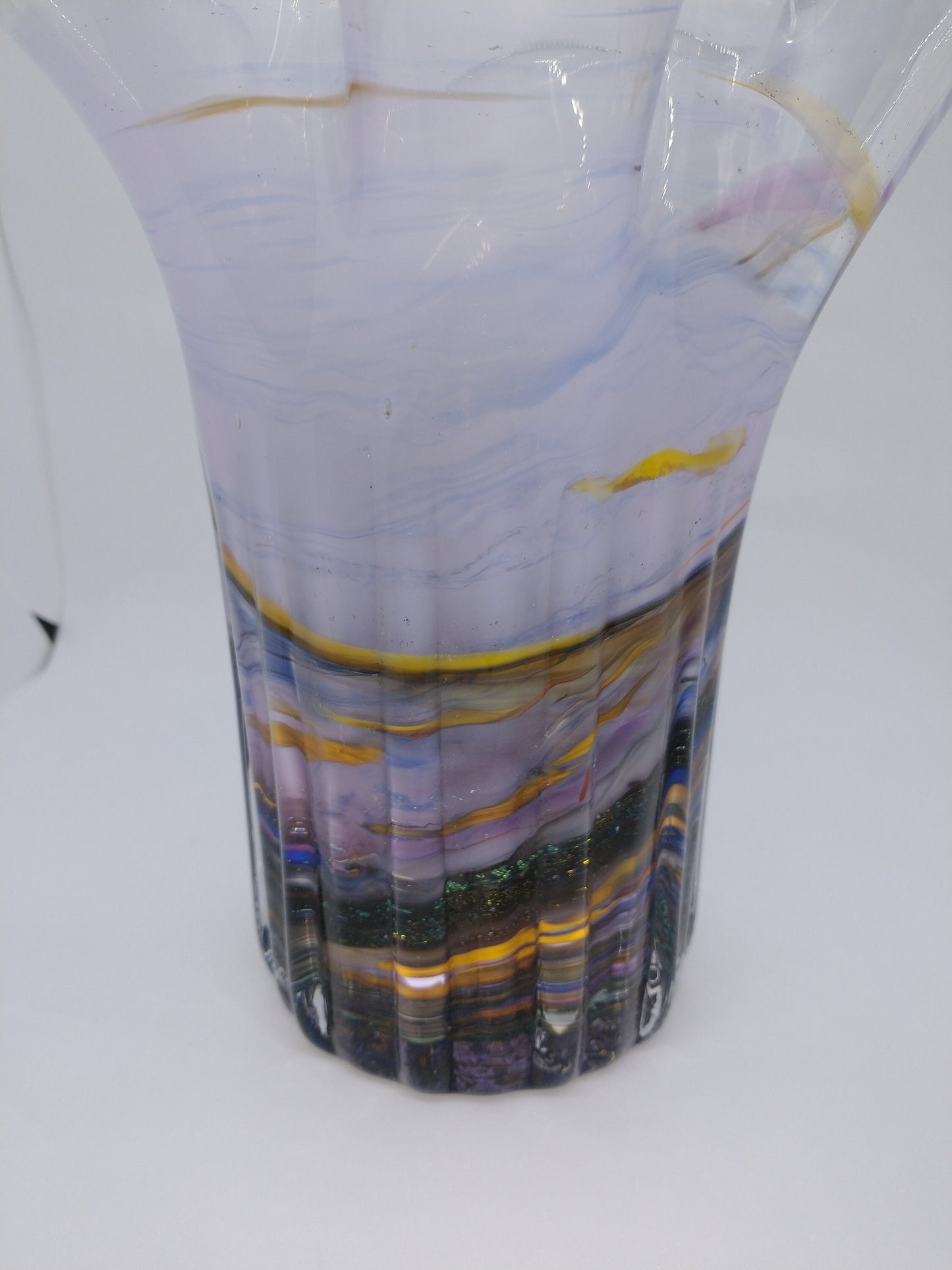 Glass Vase Sunset Sunrise Hand blown Glass Flower Vase Home Decor decorative