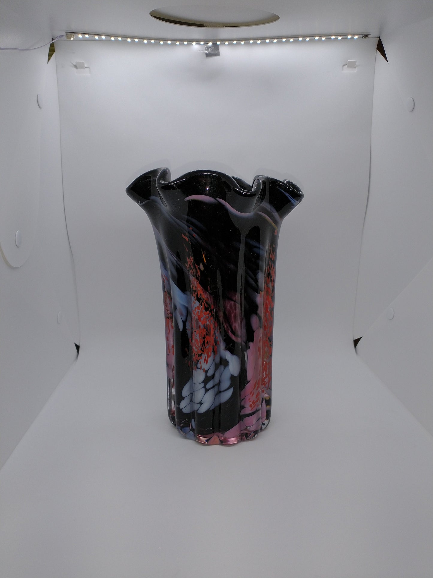 Glass Black Vase Hand Blown Glass Flower Vase Home Decor decorative