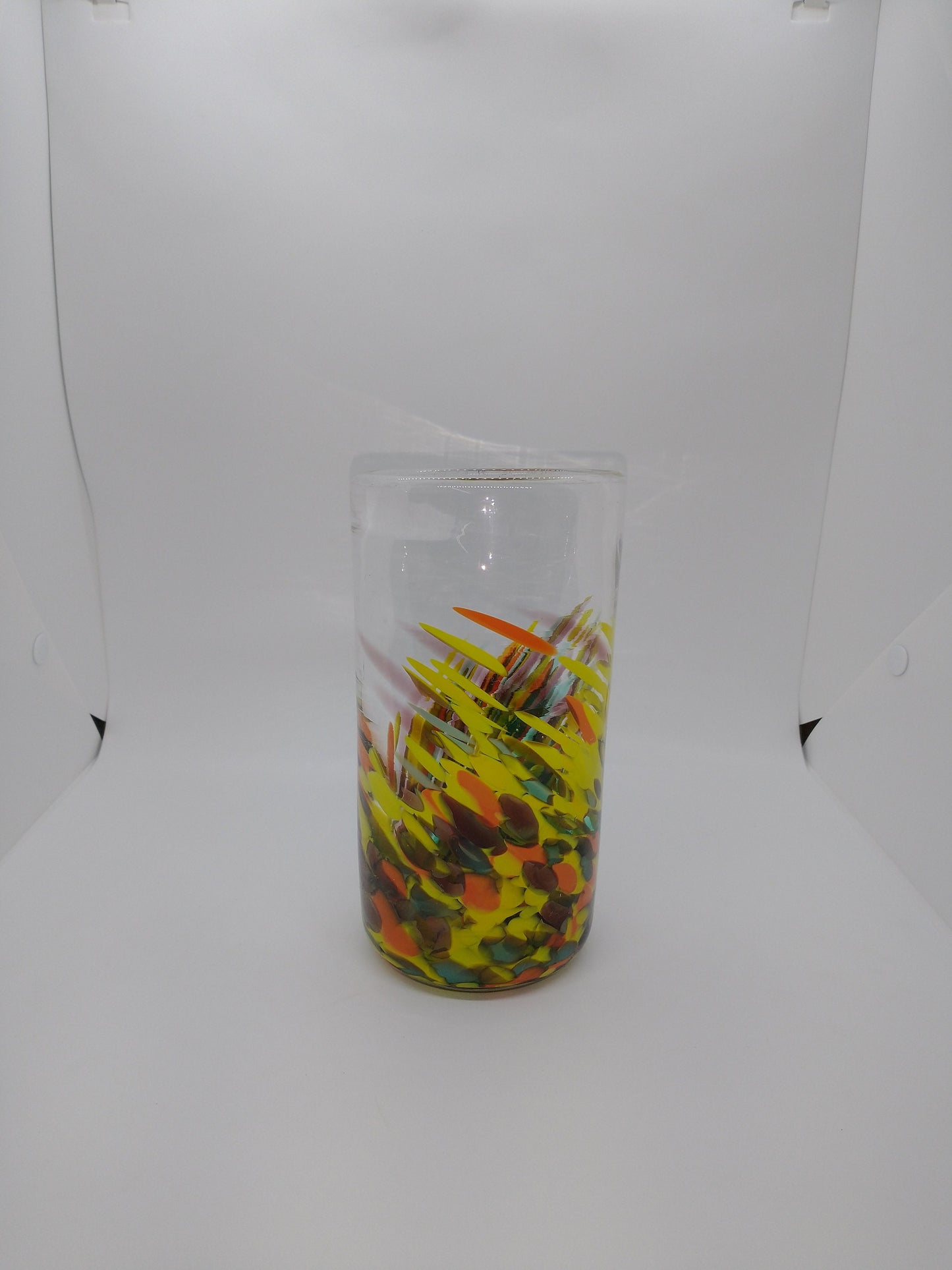 Lime green glass vase Hand Blown Glass Vase Home Decor Lime Green Thick Glass