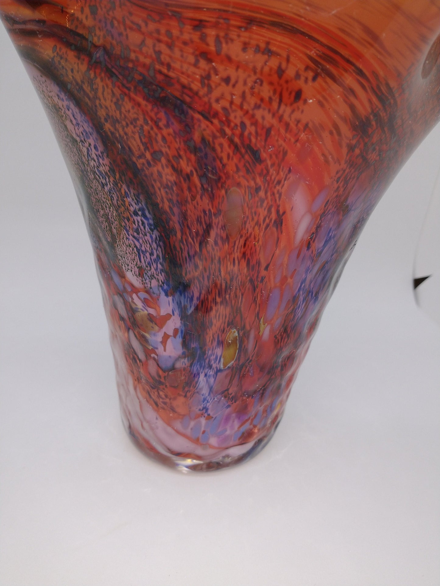 Red glass Vase Crystal Glass Vase Hand Blown Glass Home Decor Gift