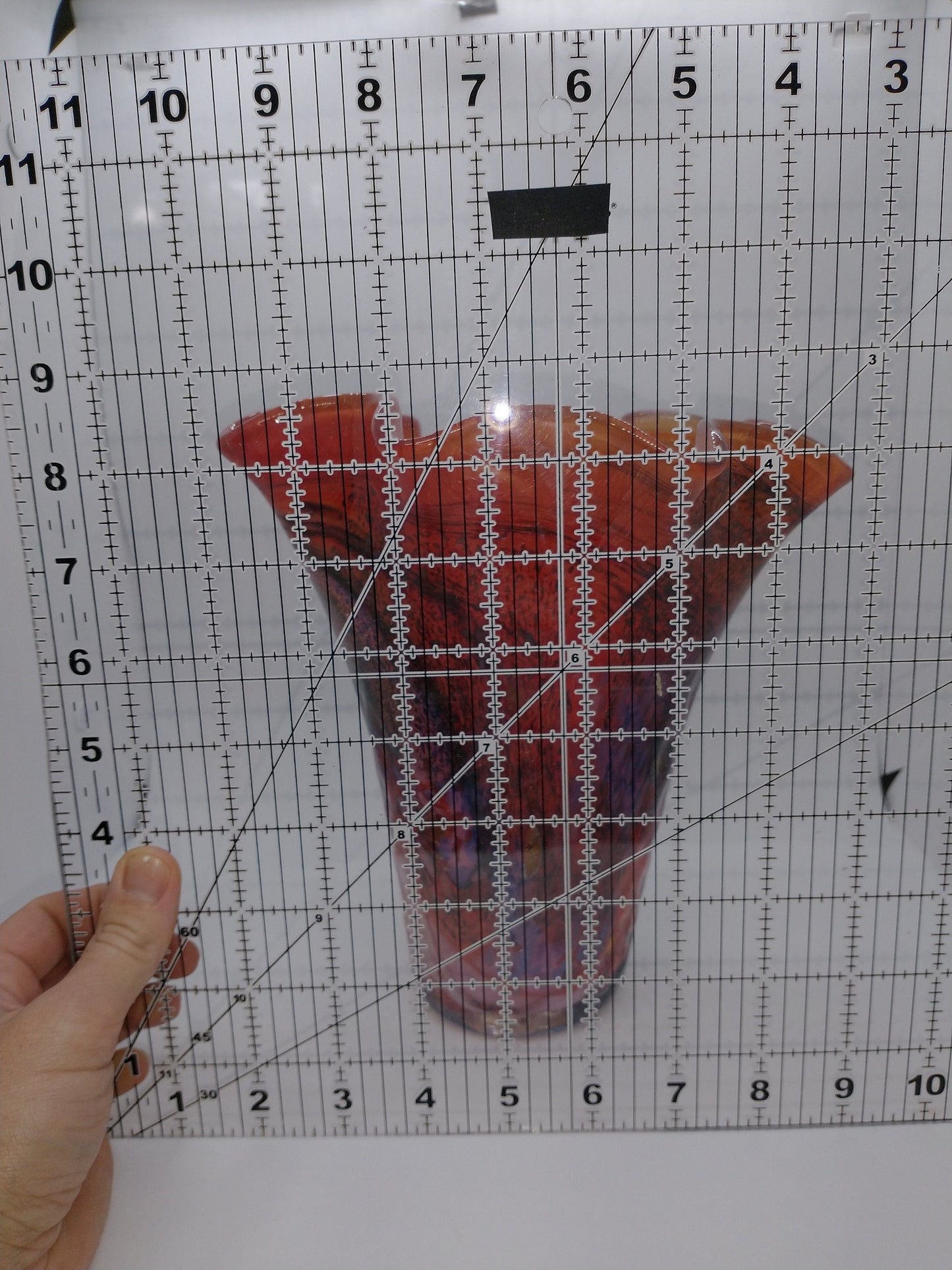Red glass Vase Crystal Glass Vase Hand Blown Glass Home Decor Gift
