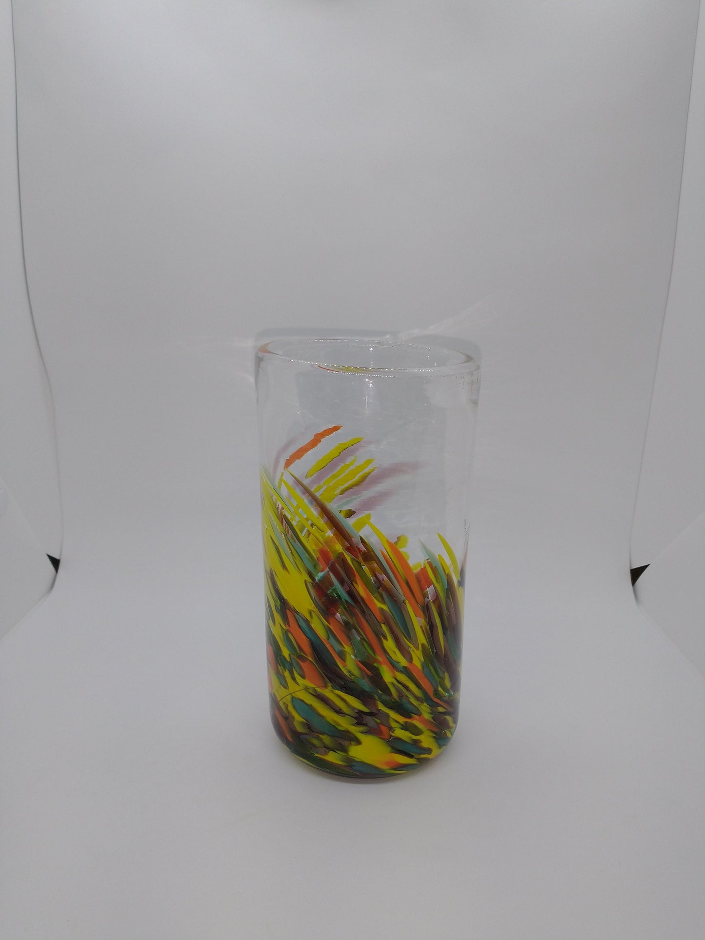 Lime green glass vase Hand Blown Glass Vase Home Decor Lime Green Thick Glass
