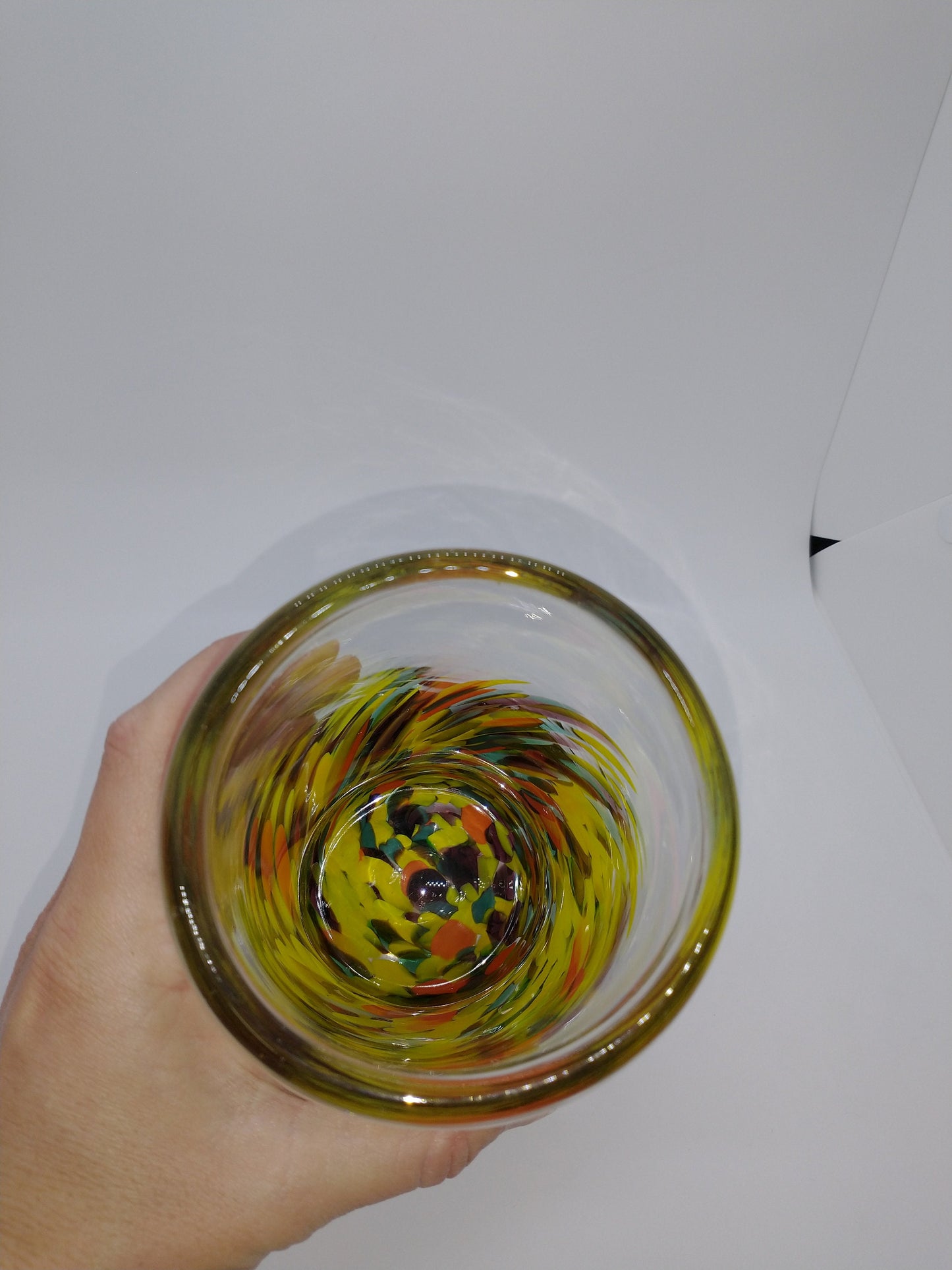Lime green glass vase Hand Blown Glass Vase Home Decor Lime Green Thick Glass