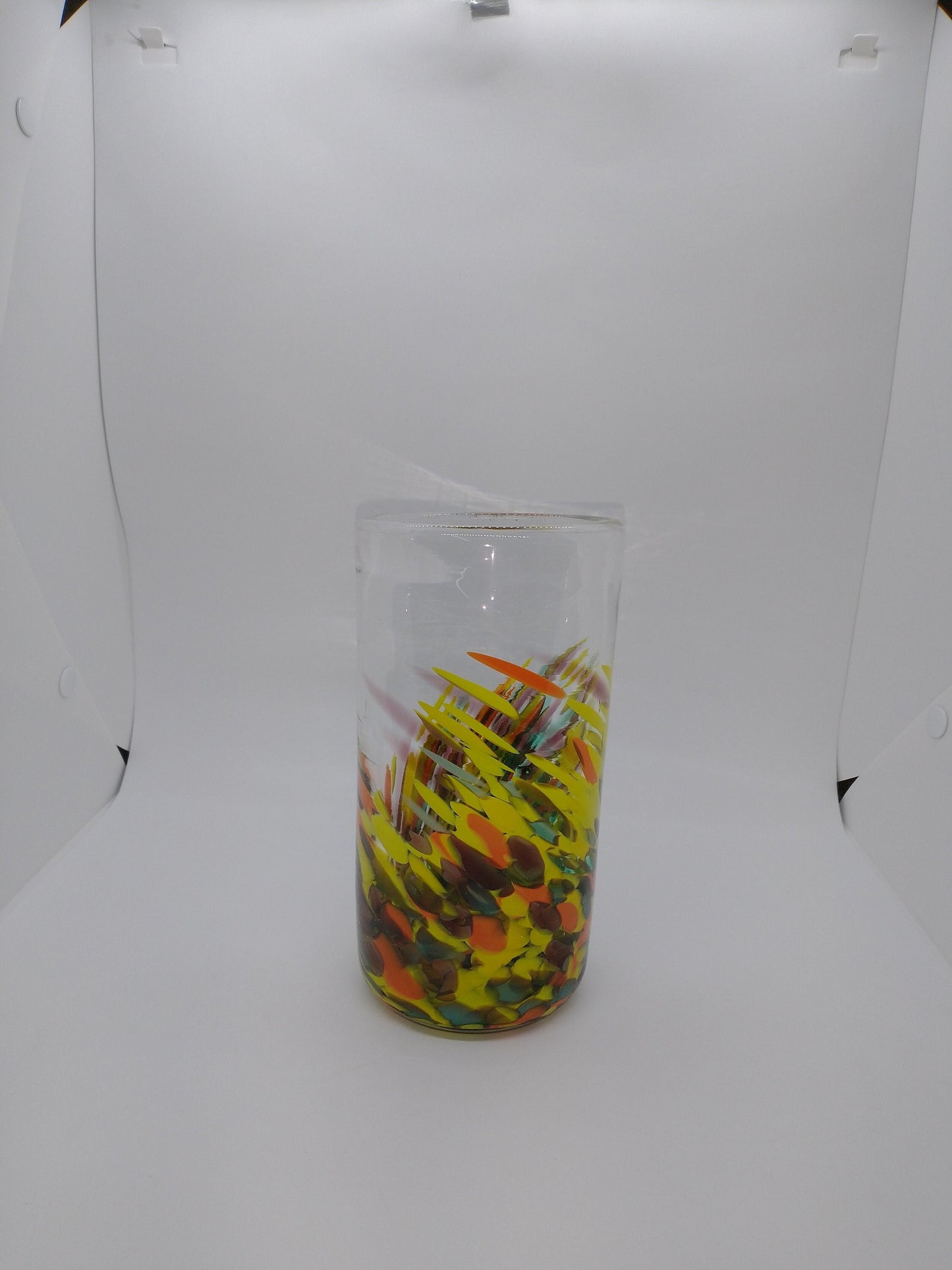 Lime green glass vase Hand Blown Glass Vase Home Decor Lime Green Thick Glass