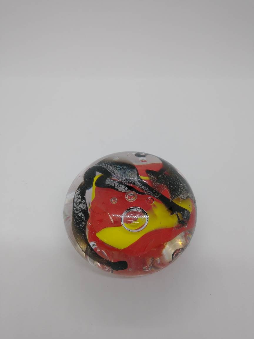 Small Glass Paperweight Hand Blown Glass Ornament decoration home decor gift idea