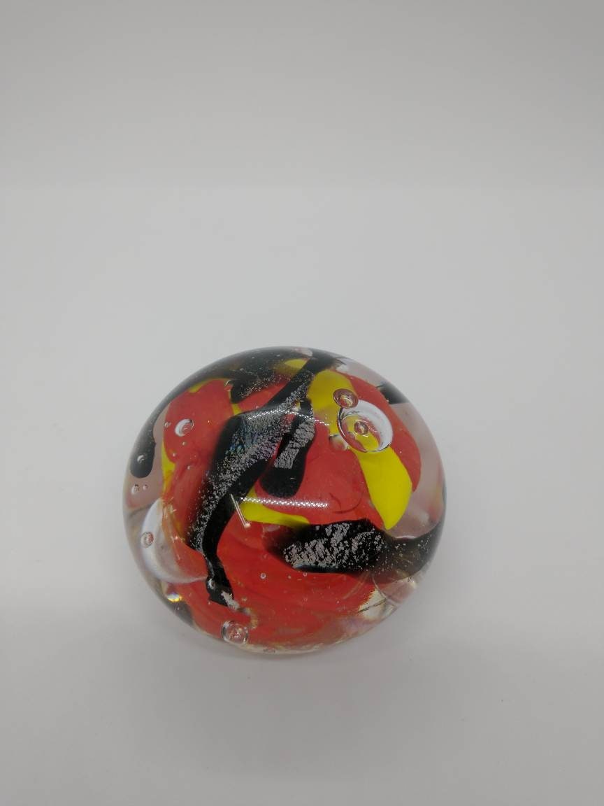 Small Glass Paperweight Hand Blown Glass Ornament decoration home decor gift idea