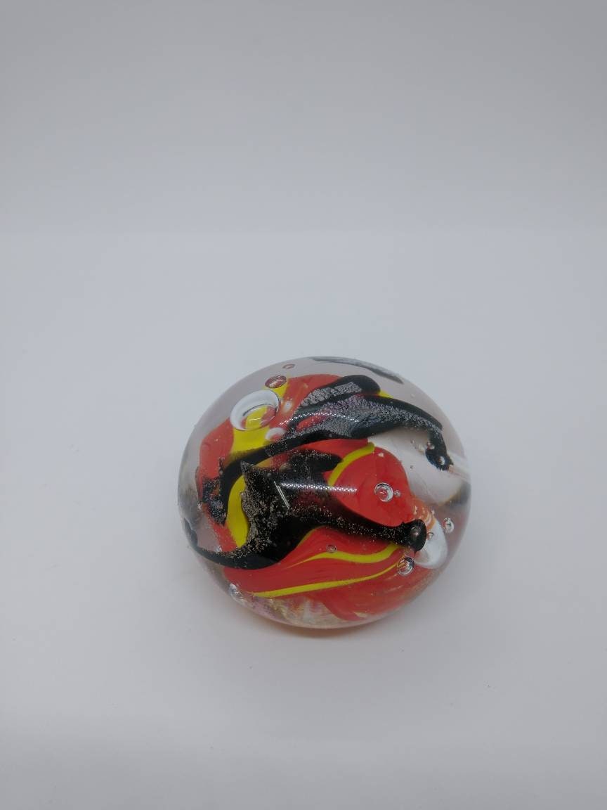 Small Glass Paperweight Hand Blown Glass Ornament decoration home decor gift idea