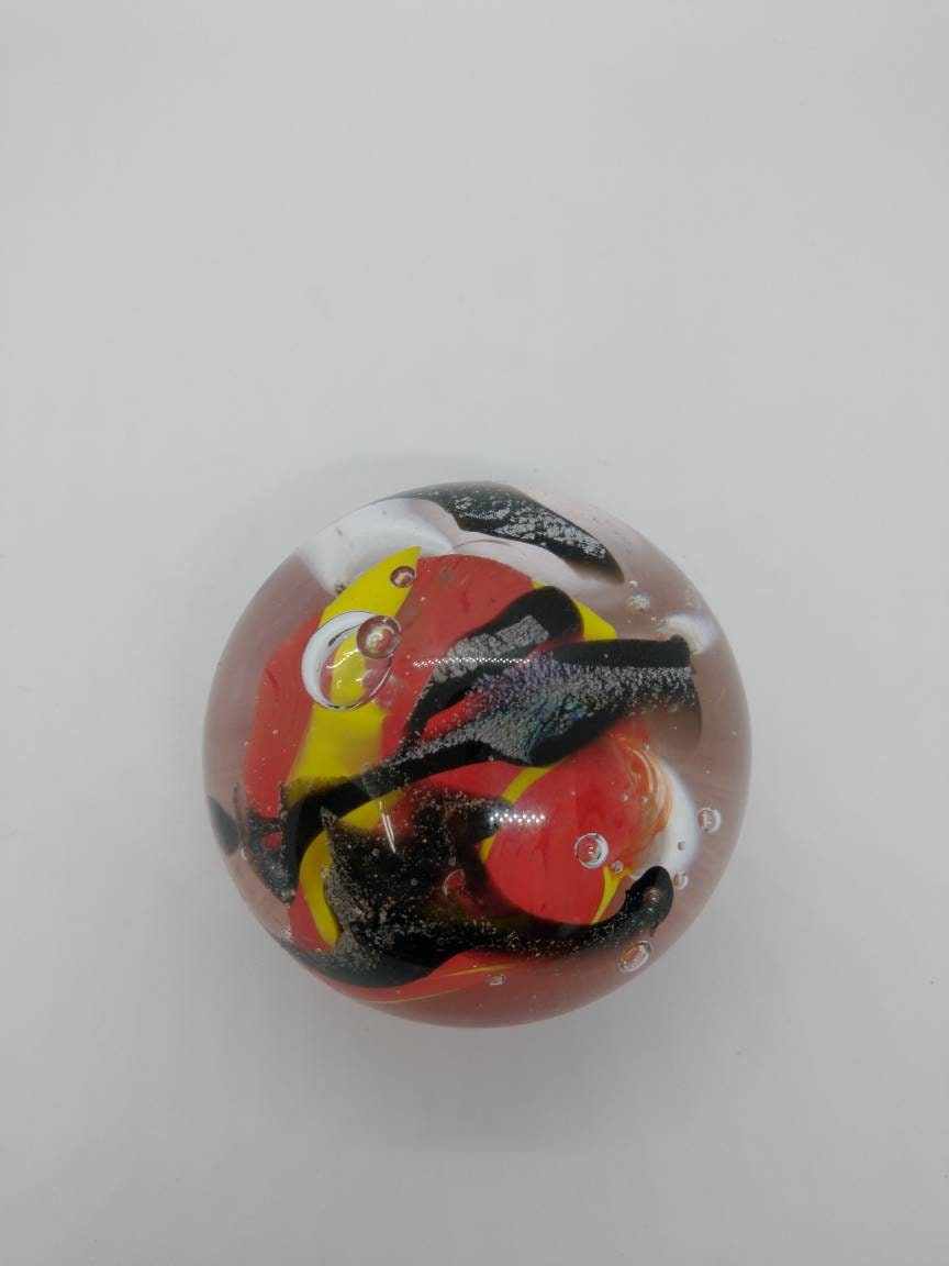 Small Glass Paperweight Hand Blown Glass Ornament decoration home decor gift idea