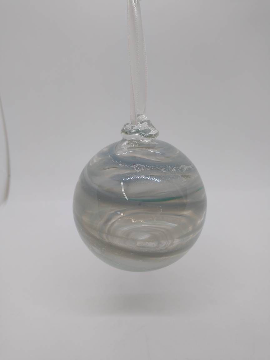 SMALL Ornament suncatcher Glass Memorials Hand Blown Glass Memories Cremation Memorials Ashes