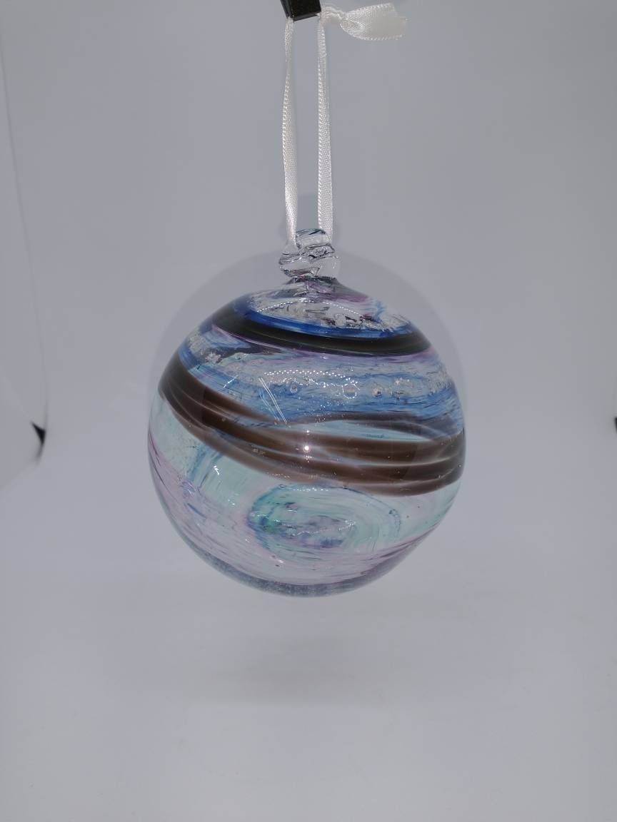 SMALL Ornament suncatcher Glass Memorials Hand Blown Glass Memories Cremation Memorials Ashes