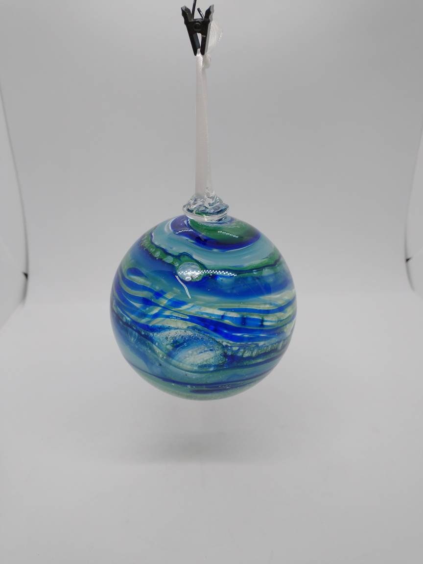 SMALL Ornament suncatcher Glass Memorials Hand Blown Glass Memories Cremation Memorials Ashes