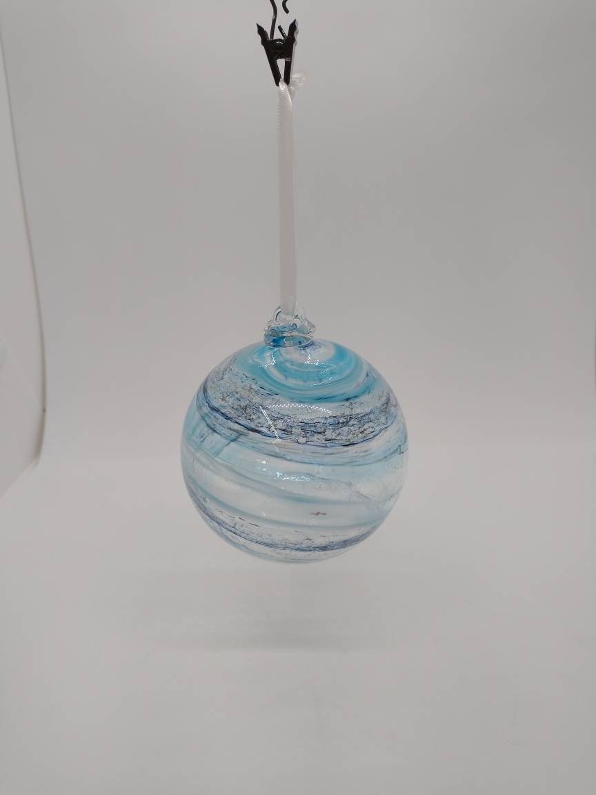 SMALL Ornament suncatcher Glass Memorials Hand Blown Glass Memories Cremation Memorials Ashes