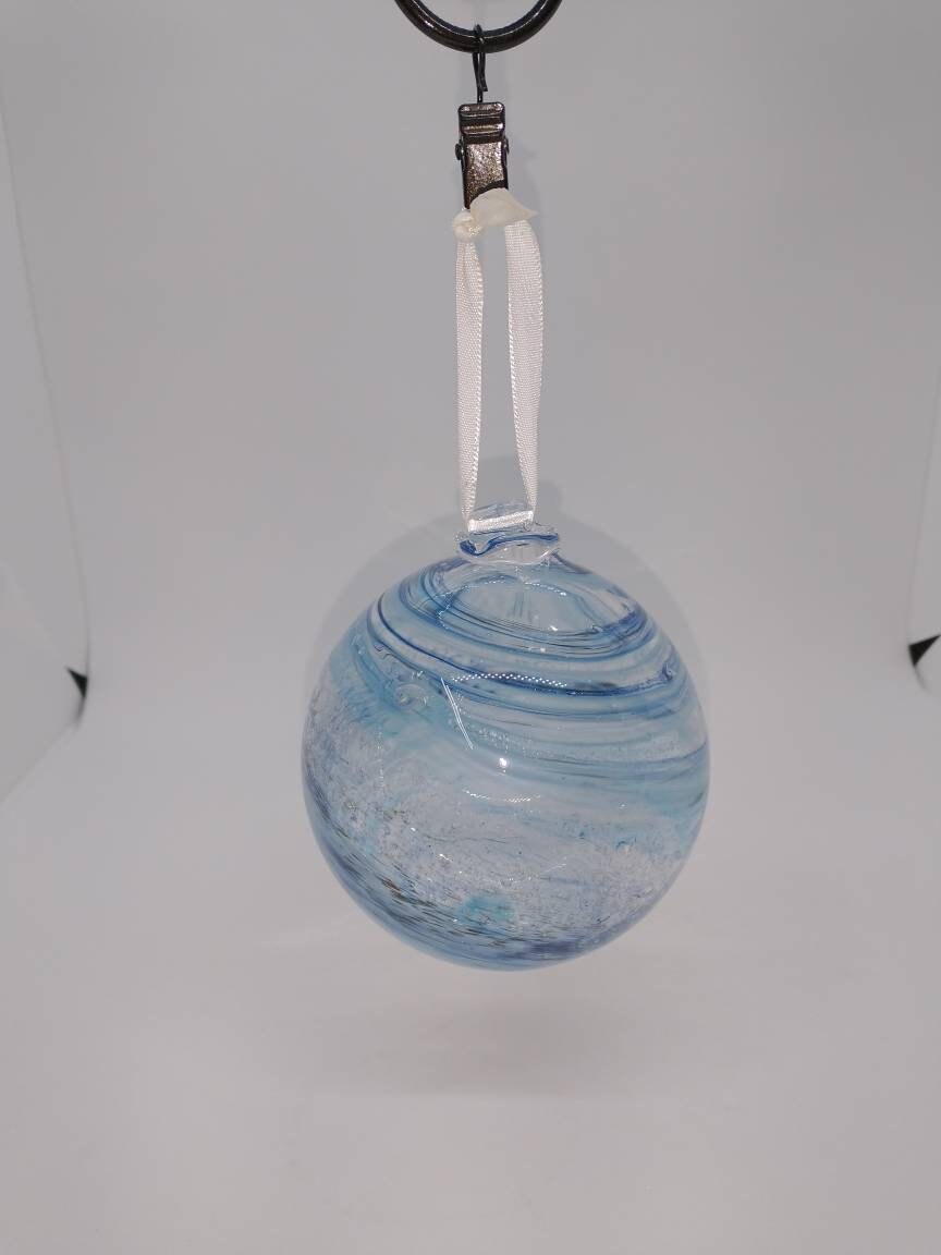 SMALL Ornament suncatcher Glass Memorials Hand Blown Glass Memories Cremation Memorials Ashes