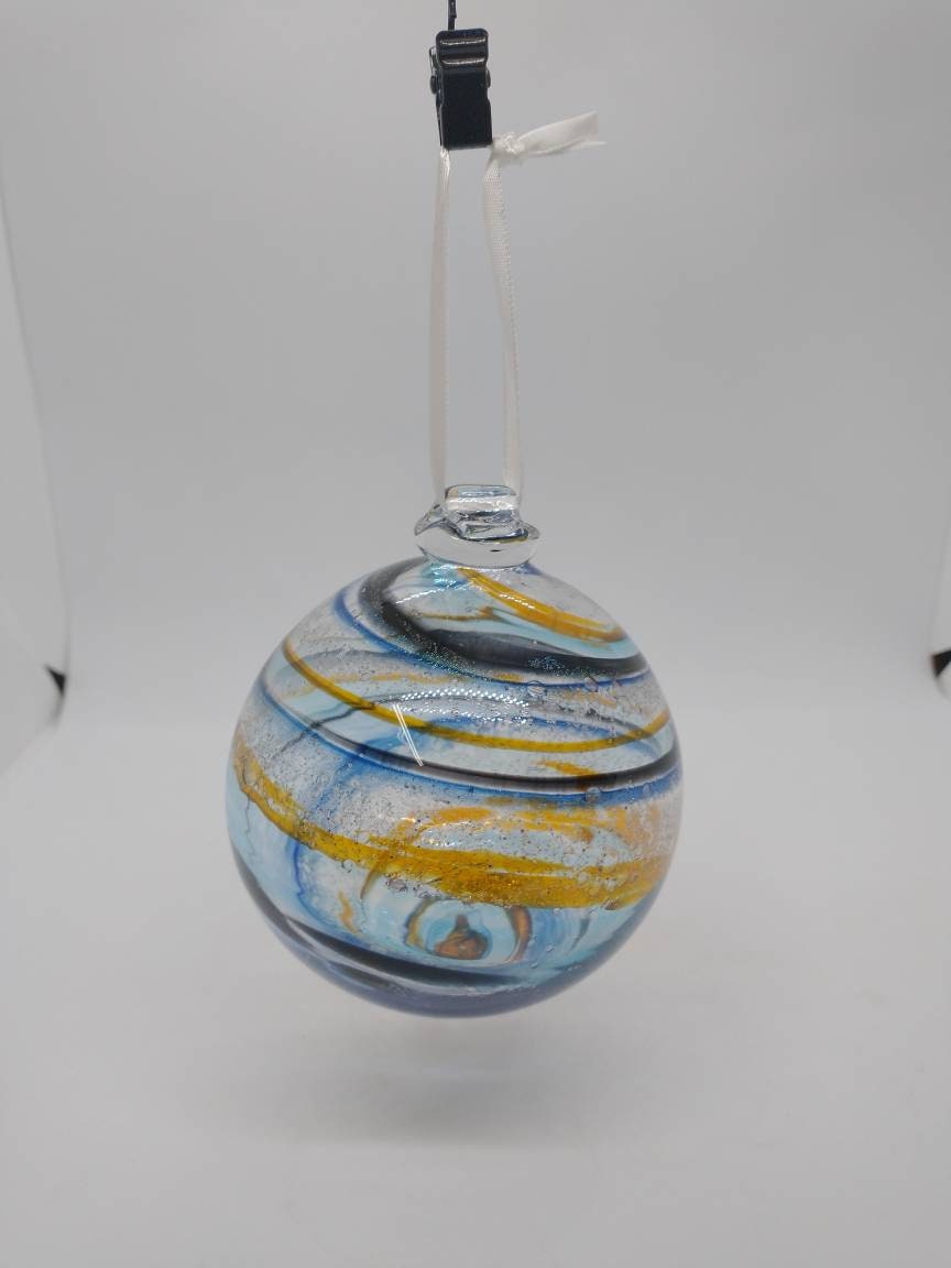 SMALL Ornament suncatcher Glass Memorials Hand Blown Glass Memories Cremation Memorials Ashes