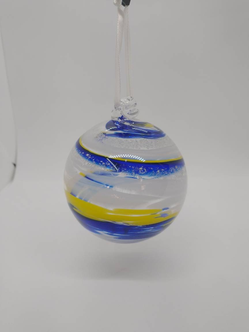 SMALL Ornament suncatcher Glass Memorials Hand Blown Glass Memories Cremation Memorials Ashes