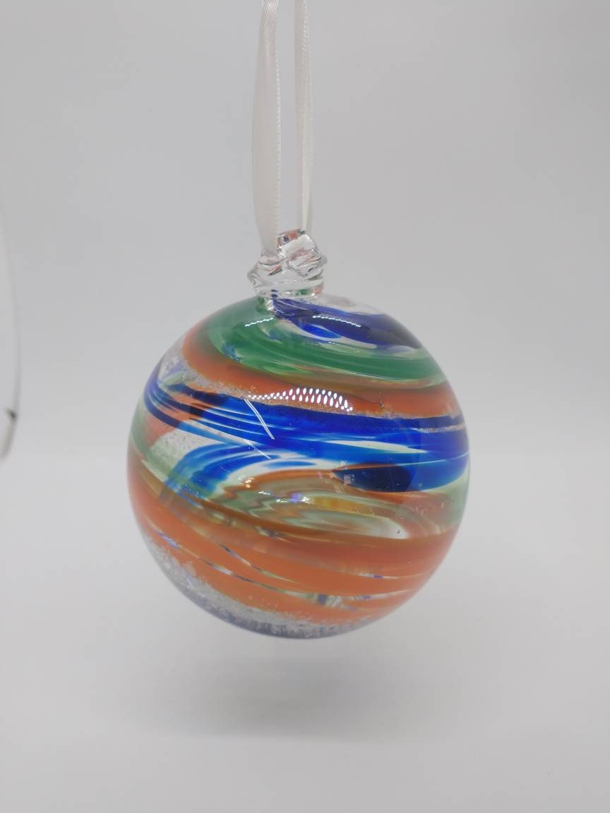 SMALL Ornament suncatcher Glass Memorials Hand Blown Glass Memories Cremation Memorials Ashes