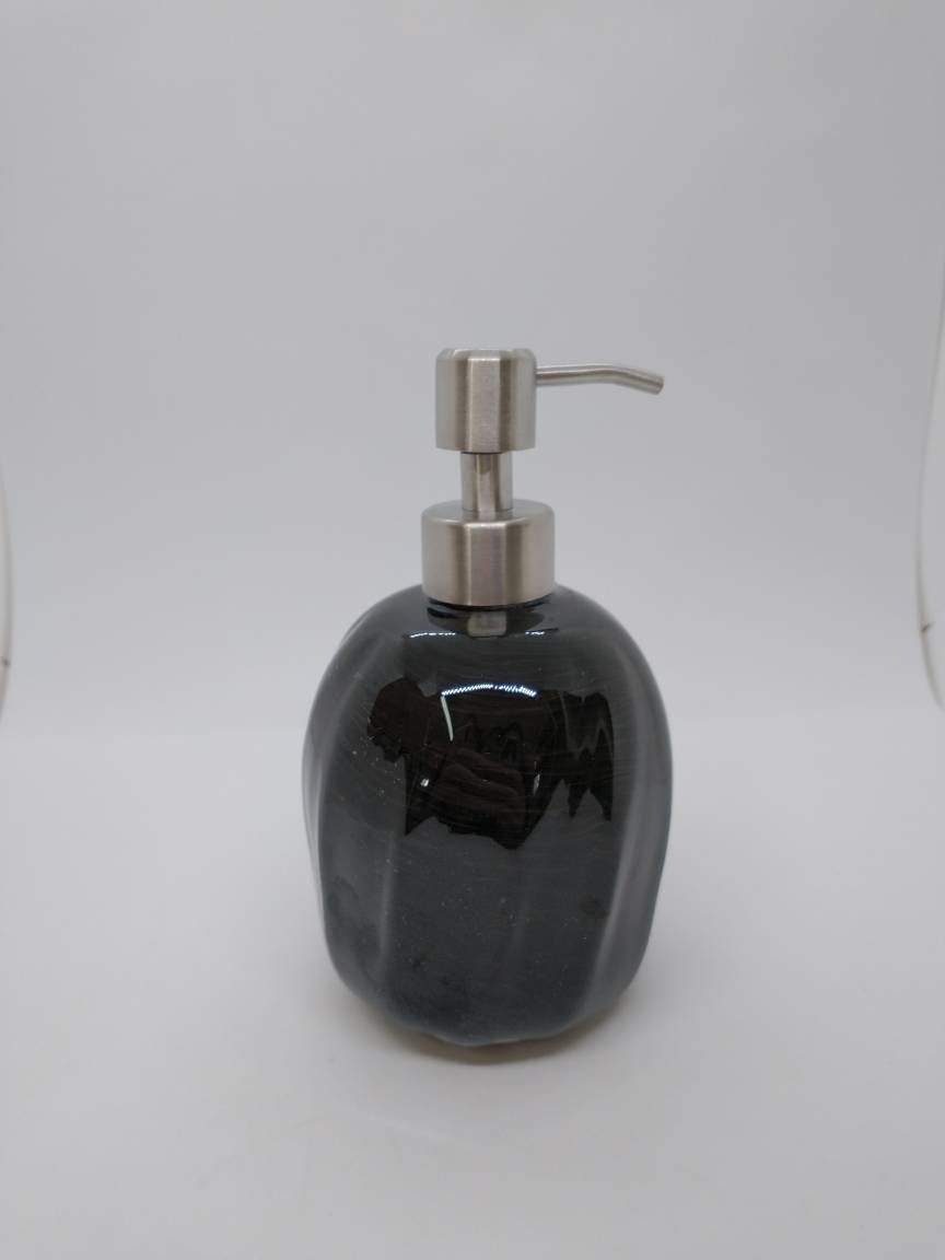 soap pump glass Soap dispenser hand blown glass soap pump lotion dispenser kitchen bathroom liquid soap