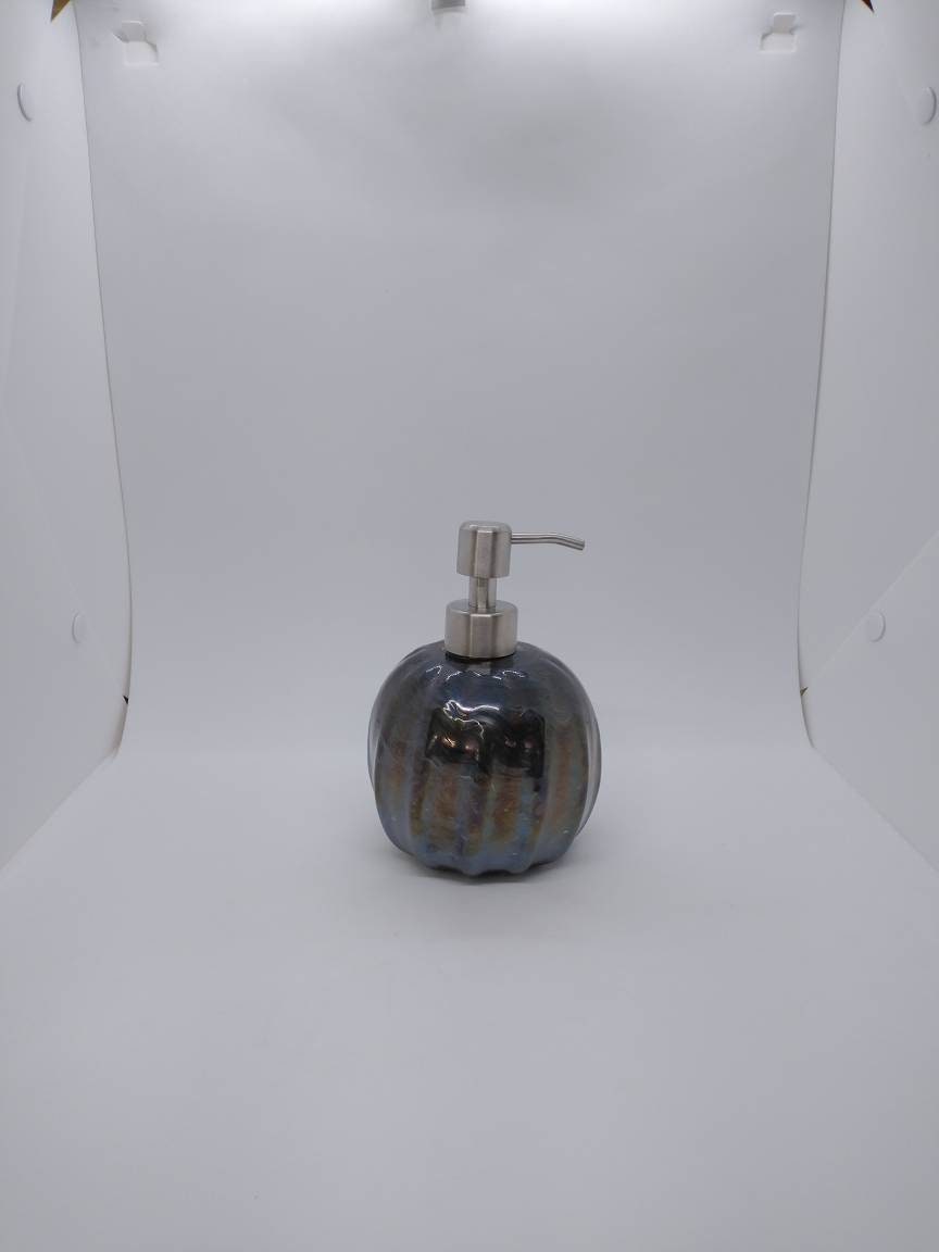 soap pump glass Soap dispenser hand blown glass soap pump lotion dispenser kitchen bathroom liquid soap
